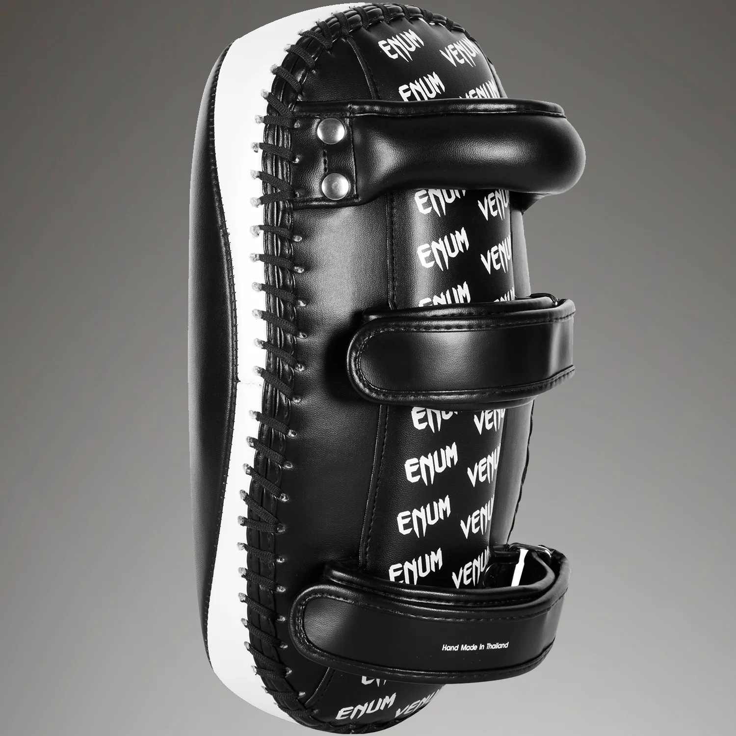 Venum Light Kick Pads – Piel Skintex – Negro/Hielo (Par) - Image 4