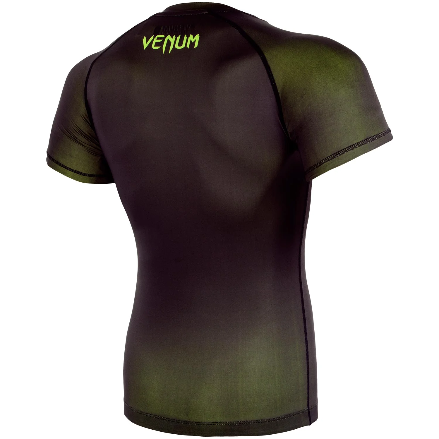 Camiseta de Compresión Venum Contender 3.0 - Mangas Cortas - Negro/Amarillo Fluo - Image 3