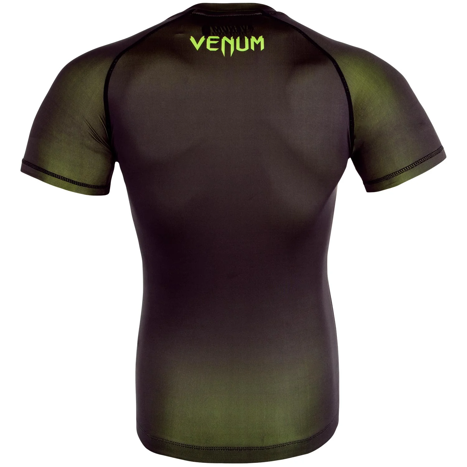 Camiseta de Compresión Venum Contender 3.0 - Mangas Cortas - Negro/Amarillo Fluo - Image 4