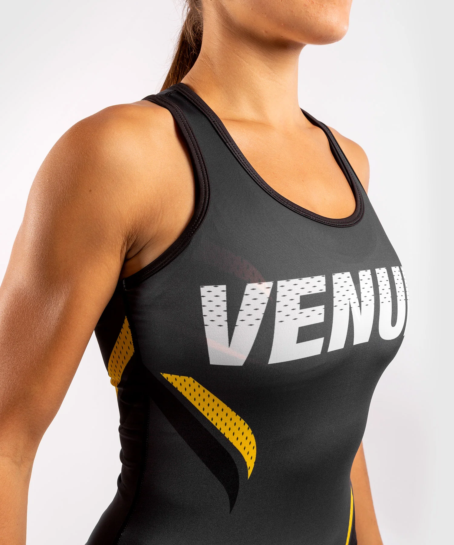 Camiseta sin mangas Dry-Tech ONE FC Impact - Mujer - Gris/Amarillo - Image 5
