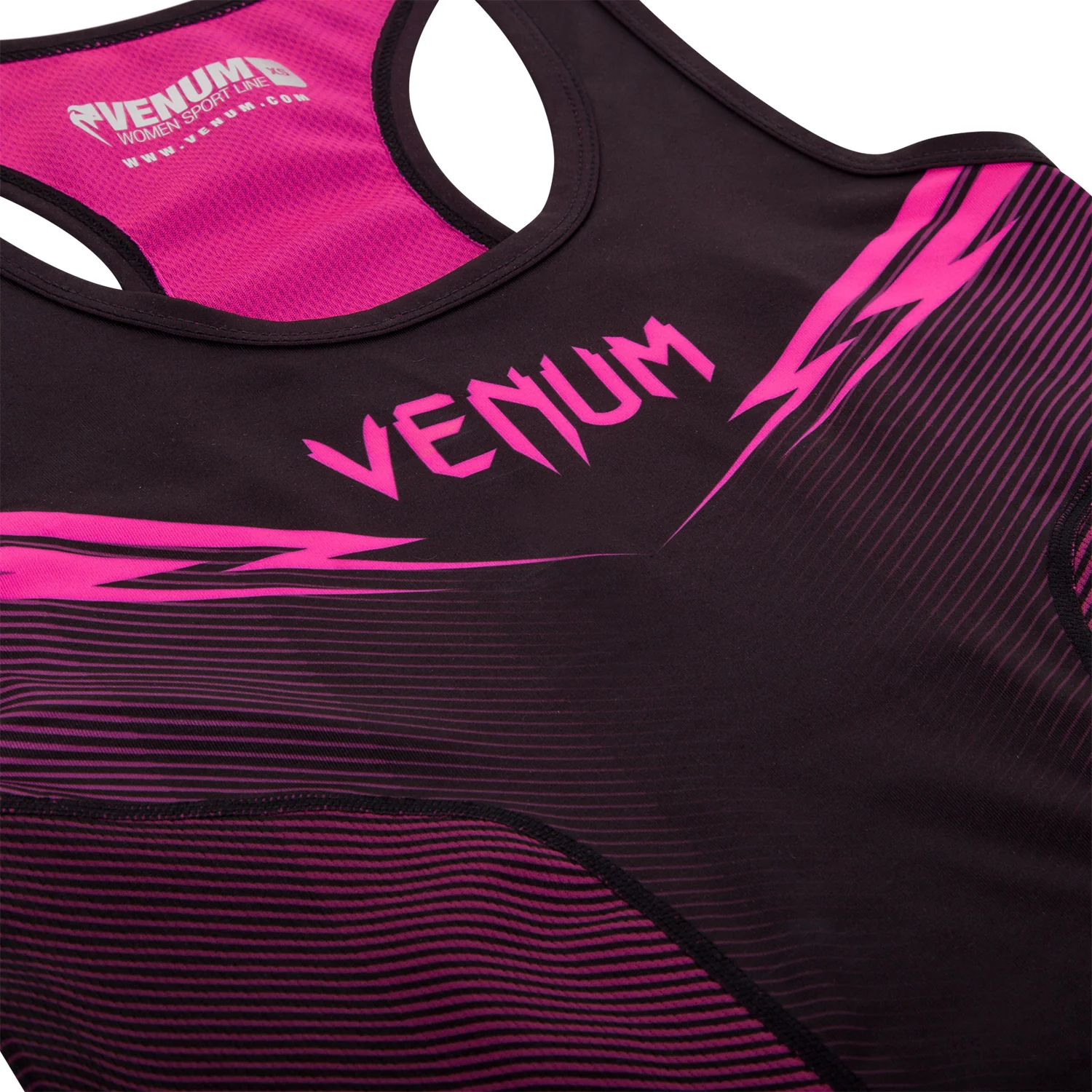 Camiseta sin Mangas Venum Razor - Negro/Rosa - Image 4