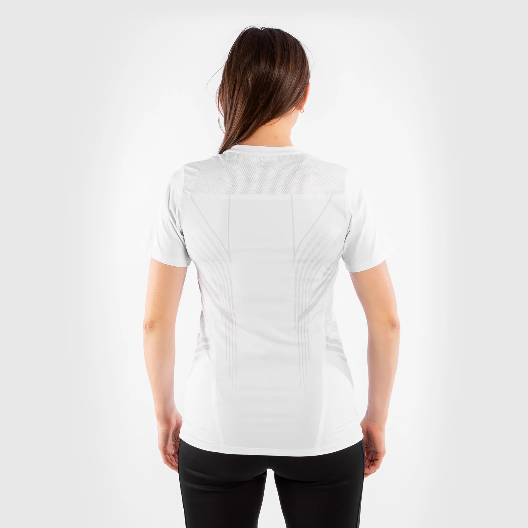 Camiseta Técnica Para Mujer UFC Venum Authentic Fight Night - Blanco - Image 4