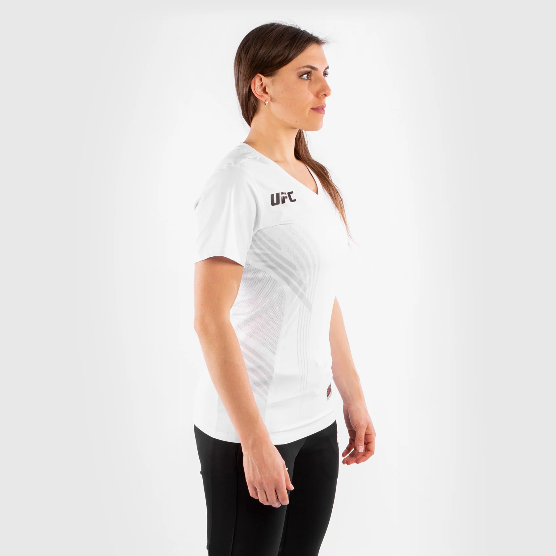 Camiseta Técnica Para Mujer UFC Venum Authentic Fight Night - Blanco - Image 5