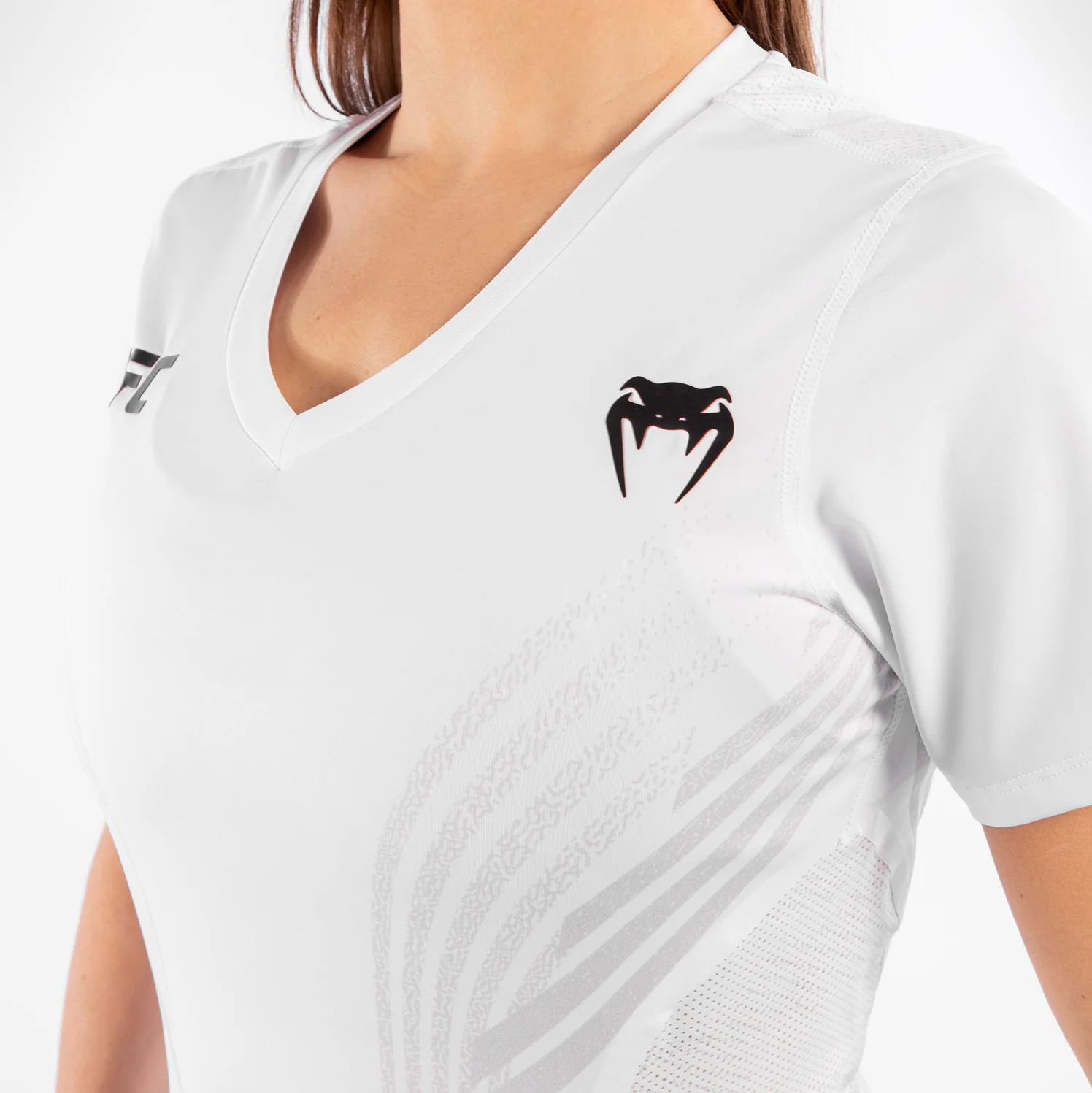 Camiseta Técnica Para Mujer UFC Venum Authentic Fight Night - Blanco - Image 7