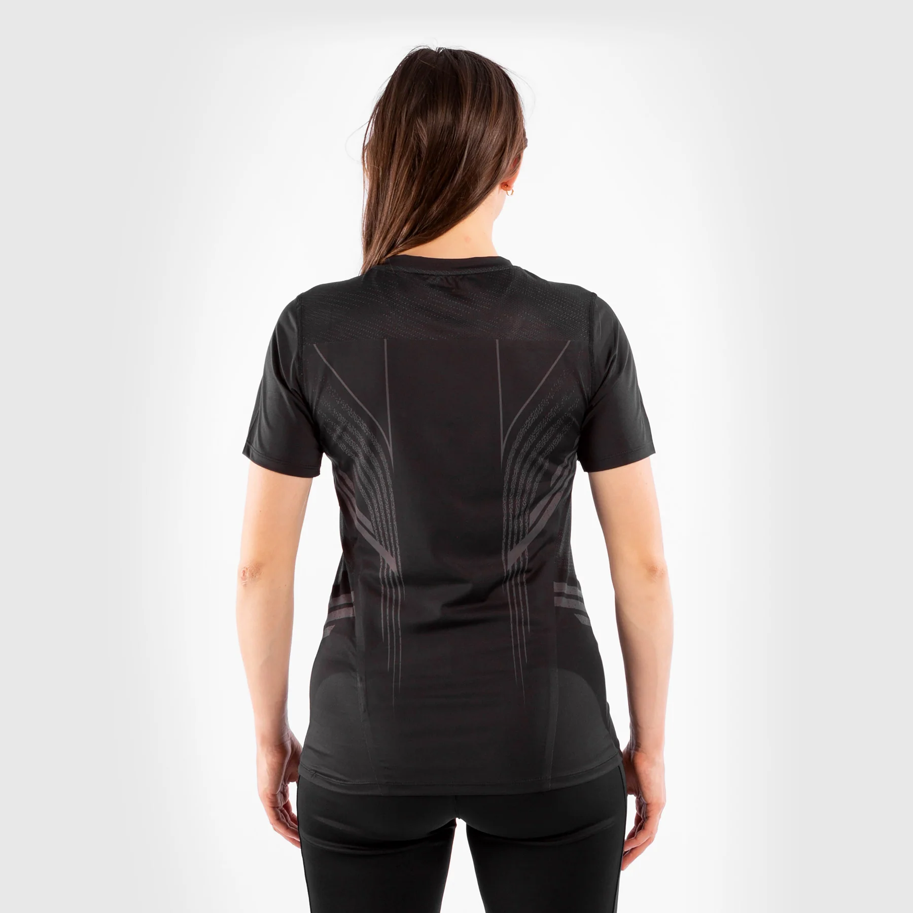 Camiseta Técnica Para Mujer UFC Venum Authentic Fight Night - Negro - Image 3