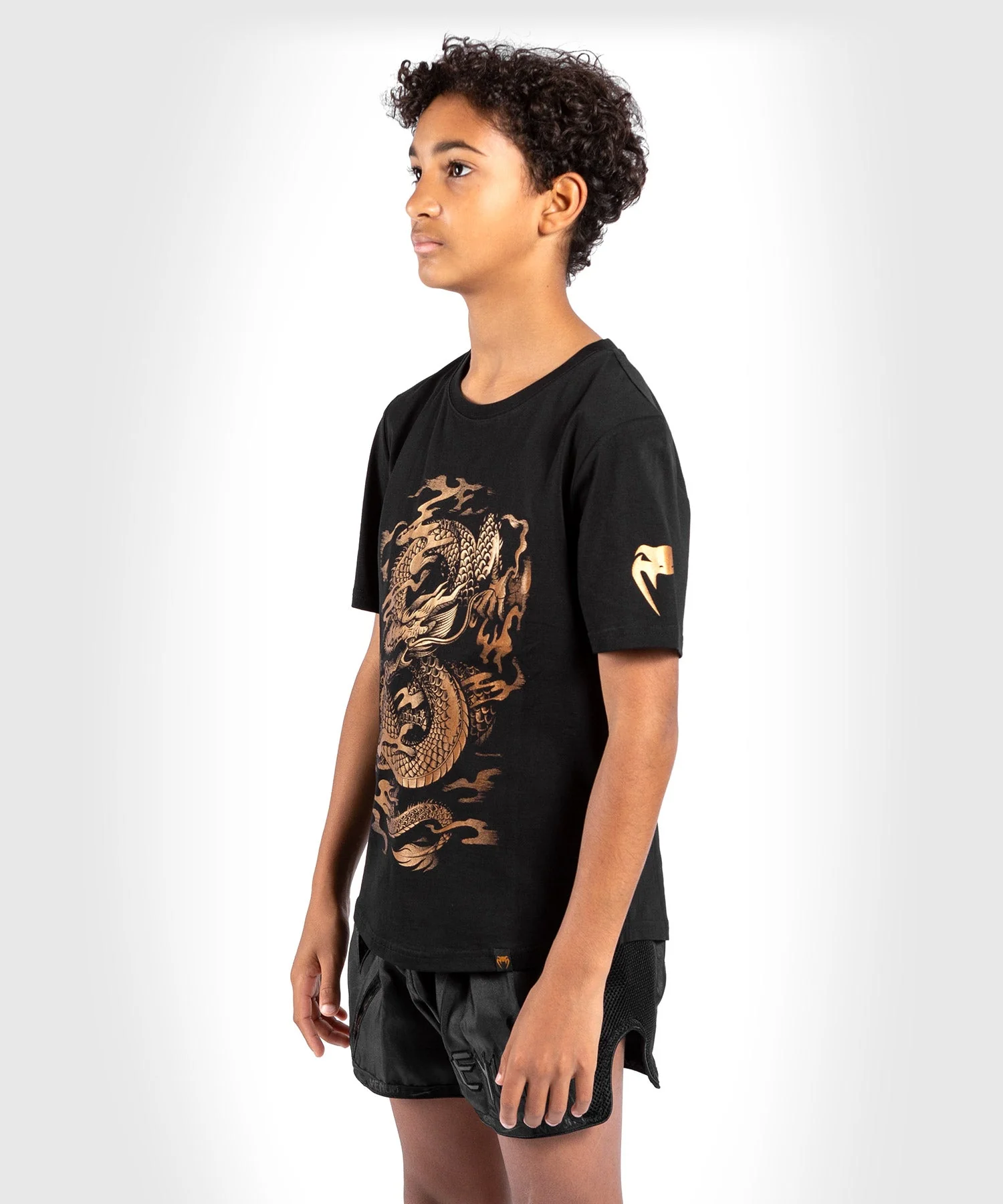 Camiseta Venum Dragon's Flight Kids - Blanco/Bronce - Image 3