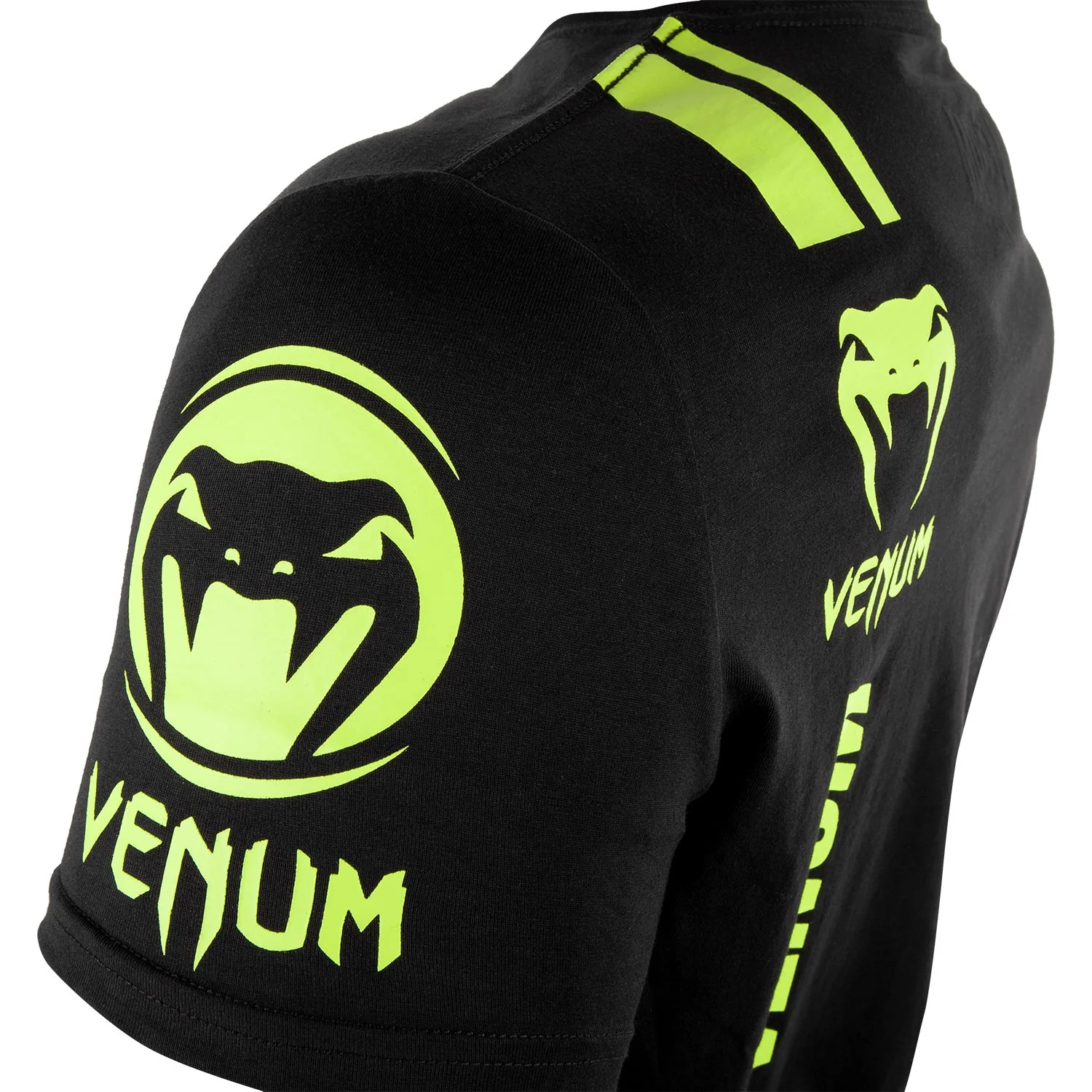 Camiseta Venum Logos - Negro/Amarillo Fluo - Image 5