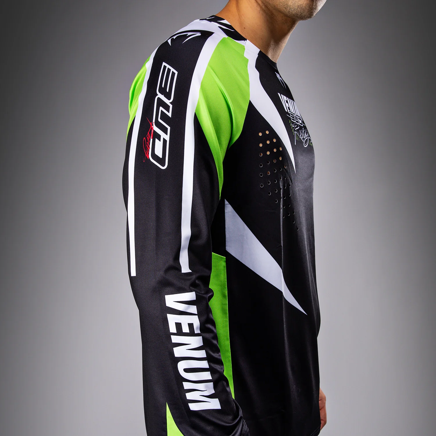 Venum x Bud Racing Camiseta Dry-Tech para Hombre - Negra/Blanca/Verde lima - Image 6