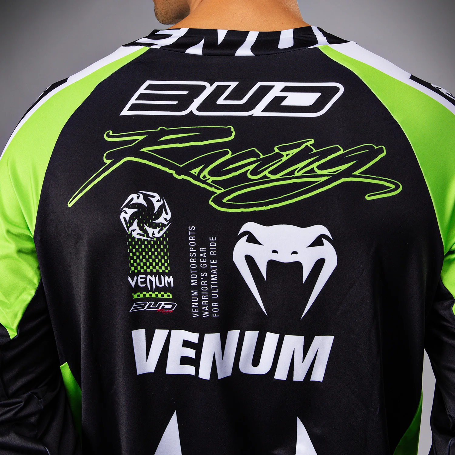 Venum x Bud Racing Camiseta Dry-Tech para Hombre - Negra/Blanca/Verde lima - Image 7