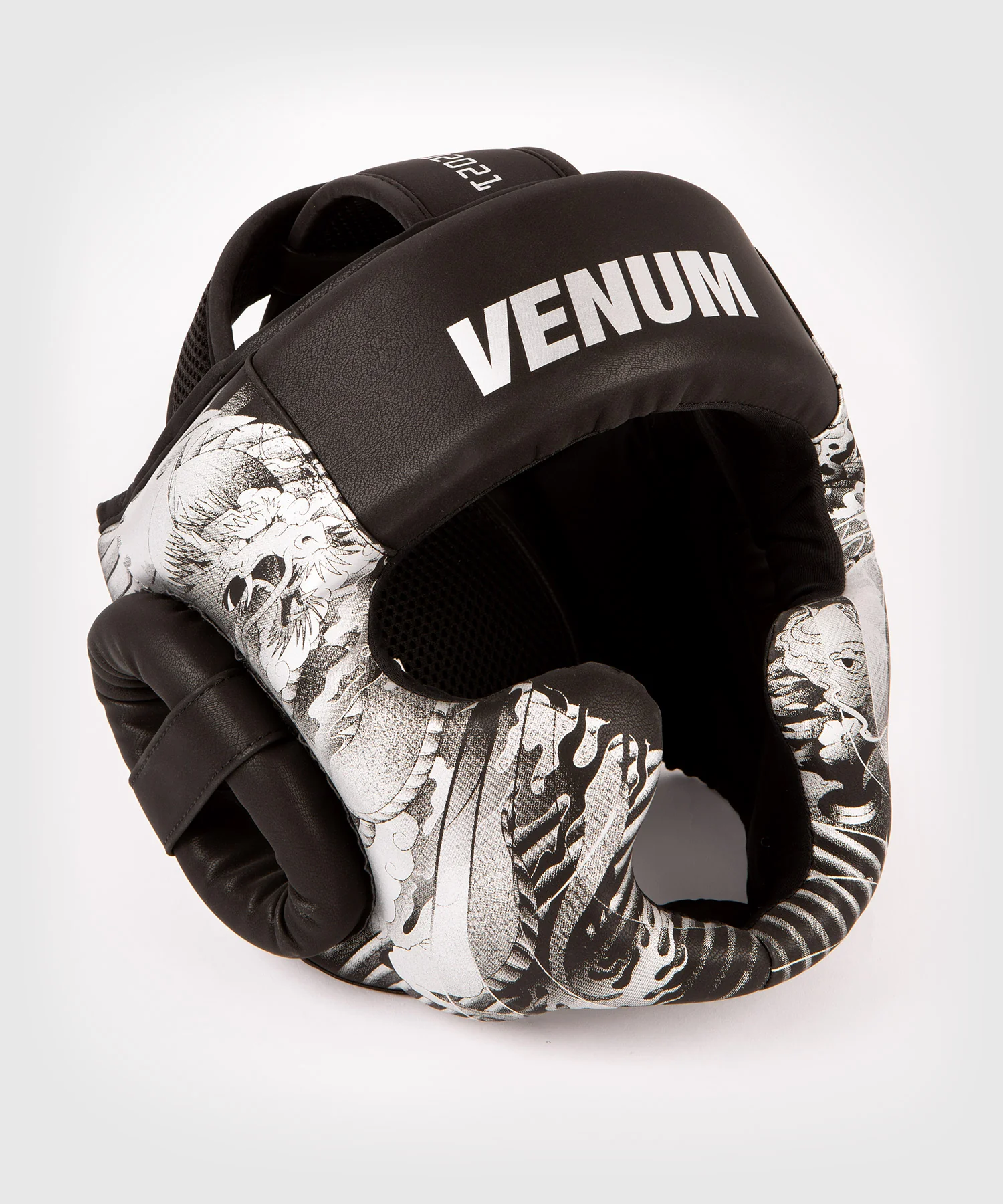 Casco de boxeo Venum YKZ21 - Negro/Plata