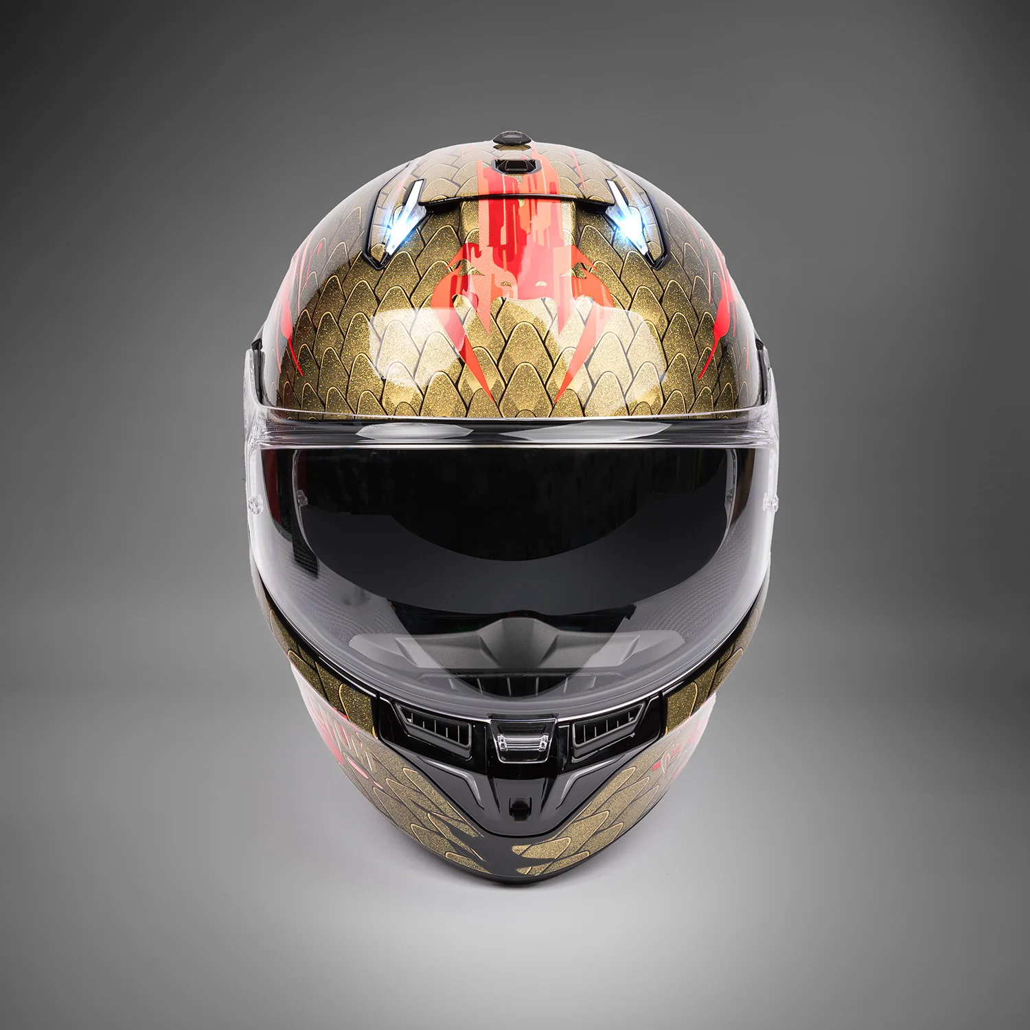 Casco de moto Venum x Shark SKWAL i3 - Rojo/Dorado - Image 2