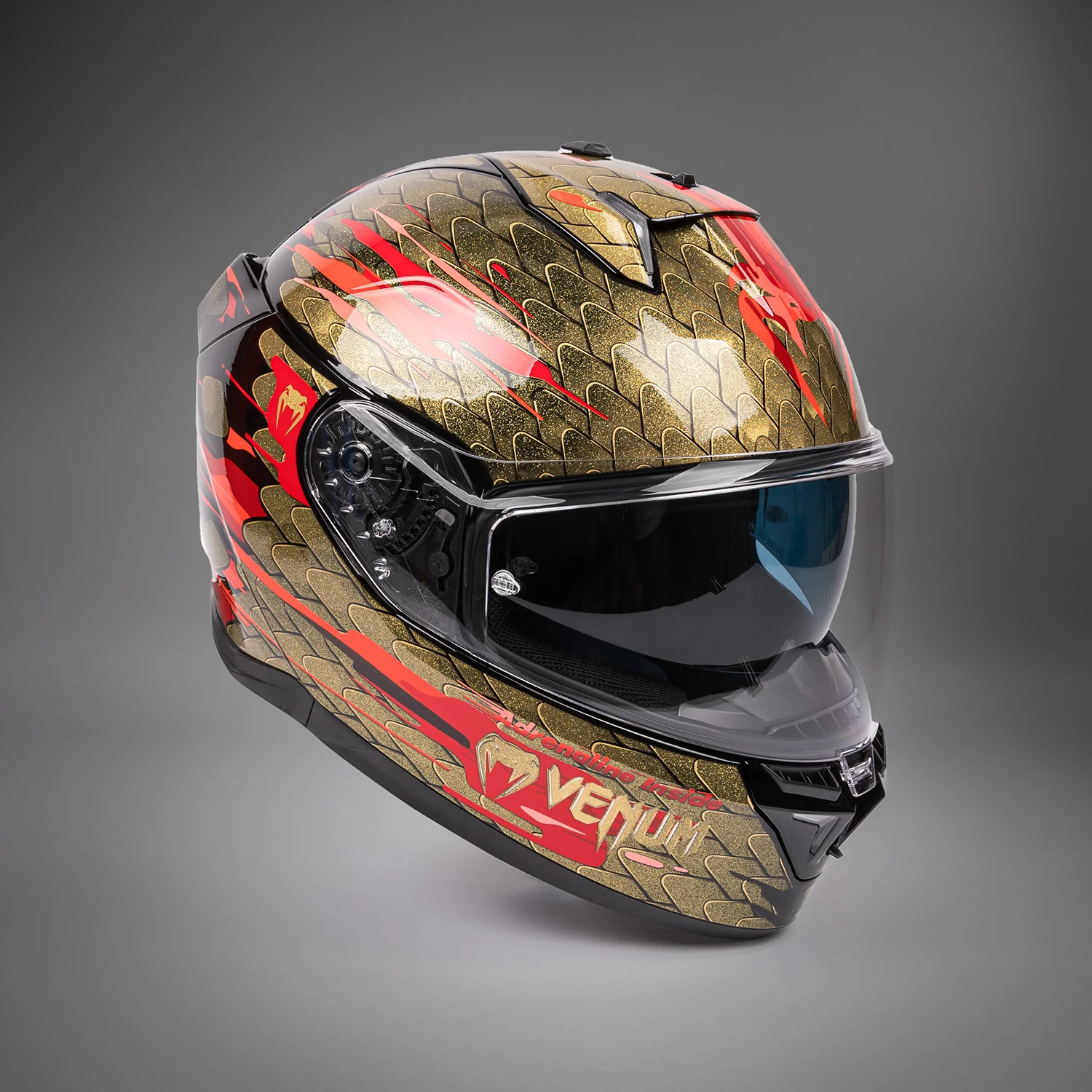 Casco de moto Venum x Shark SKWAL i3 - Rojo/Dorado - Image 4
