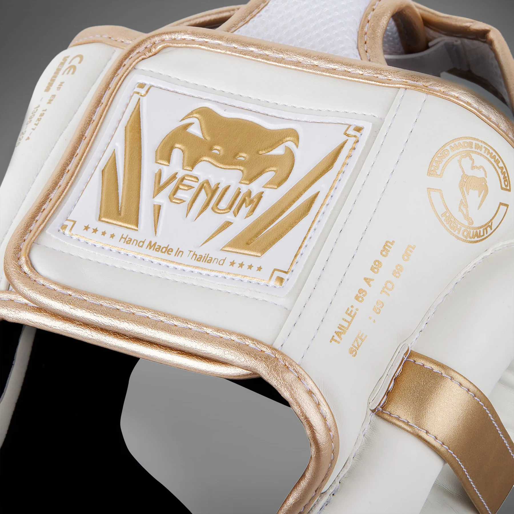 Casco Venum Elite - Blanco/Oro - Image 4