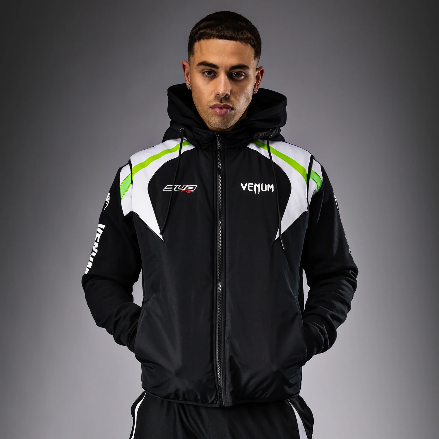 Venum x Bud Racing Chaqueta sin mangas para Hombre - Negro/Blanco/Verde lima - Image 2