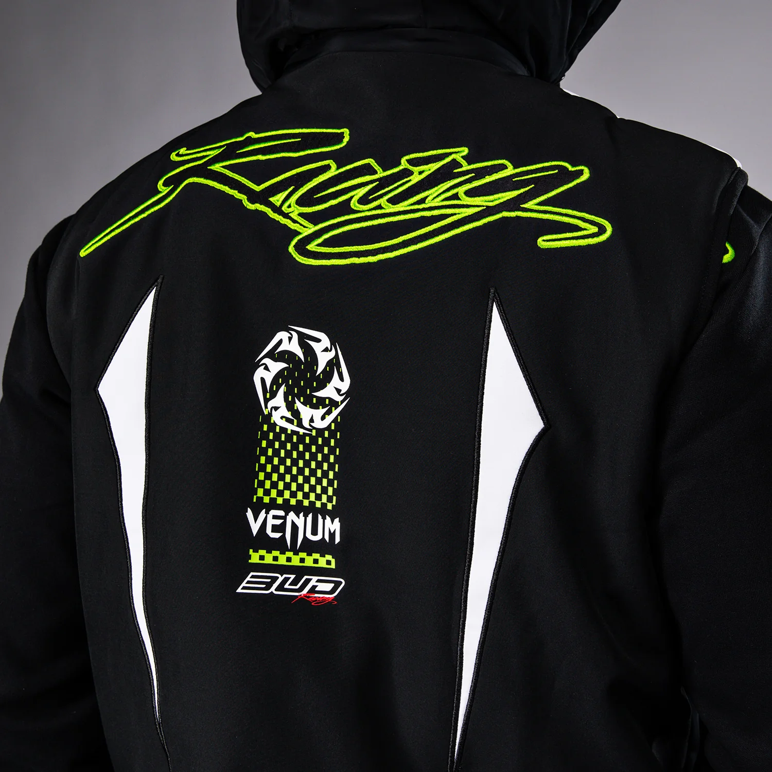 Venum x Bud Racing Chaqueta sin mangas para Hombre - Negro/Blanco/Verde lima - Image 7