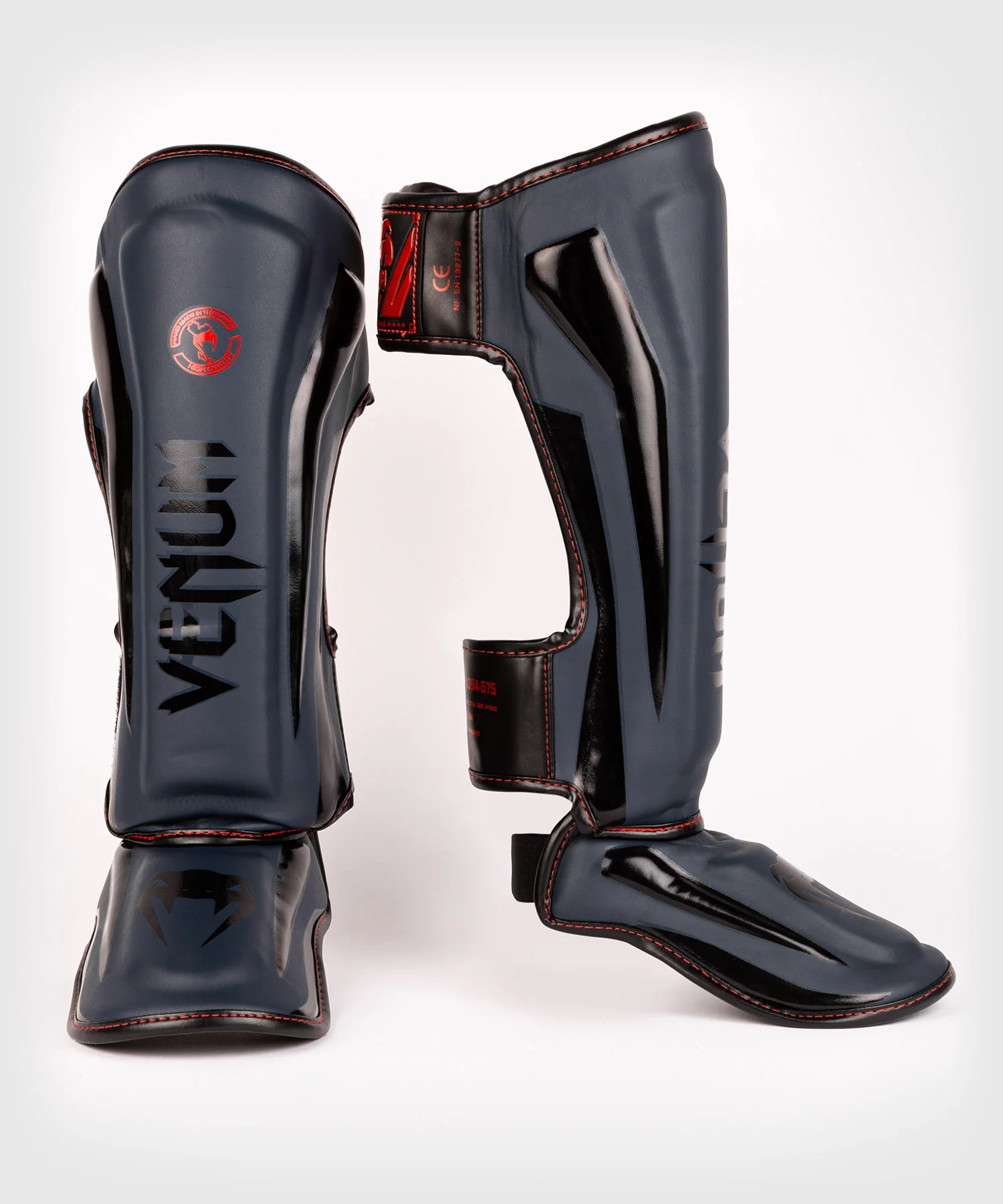 Espinilleras Venum Elite - Azul Marino/Negro-Rojo