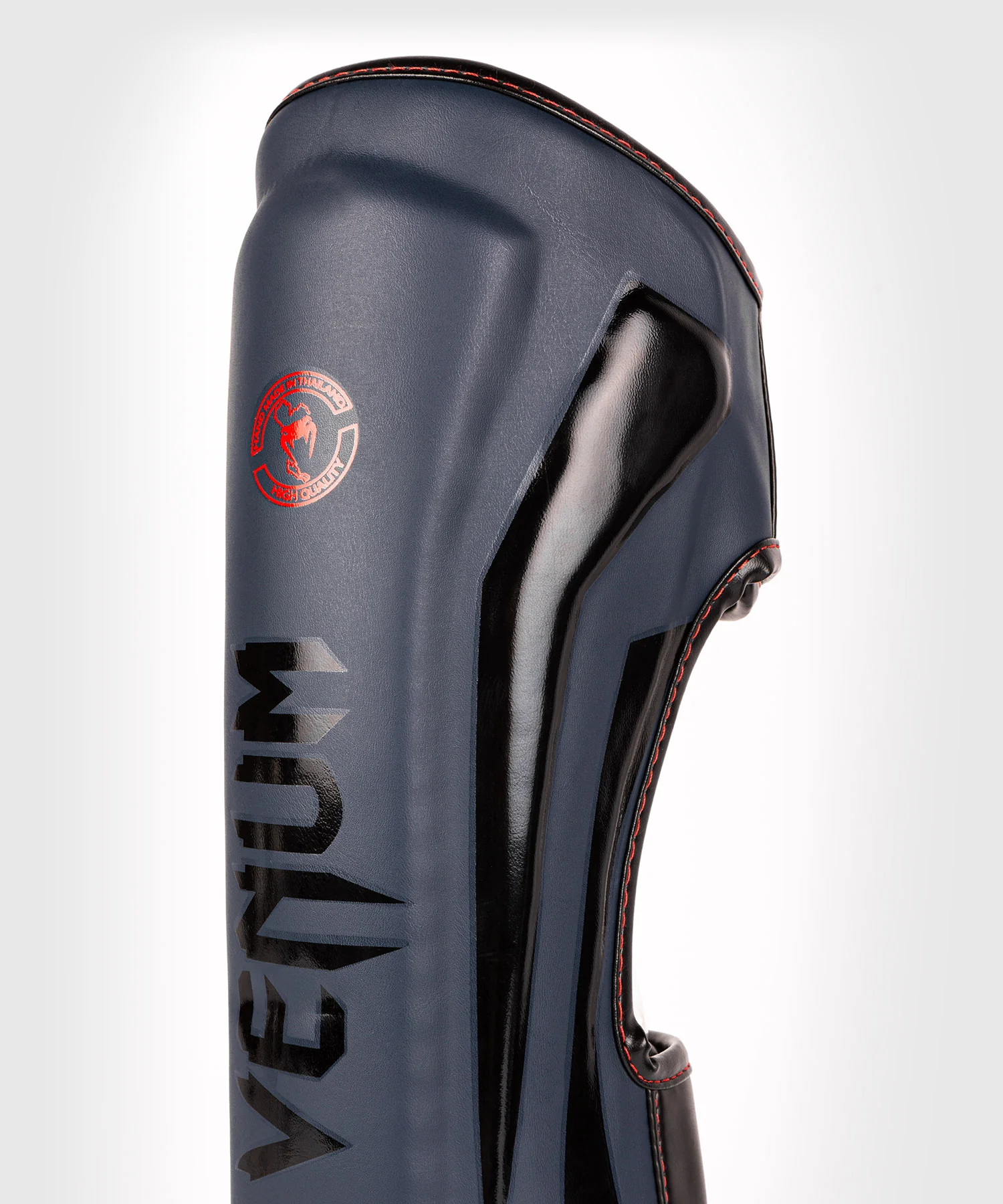 Espinilleras Venum Elite - Azul Marino/Negro-Rojo - Image 4