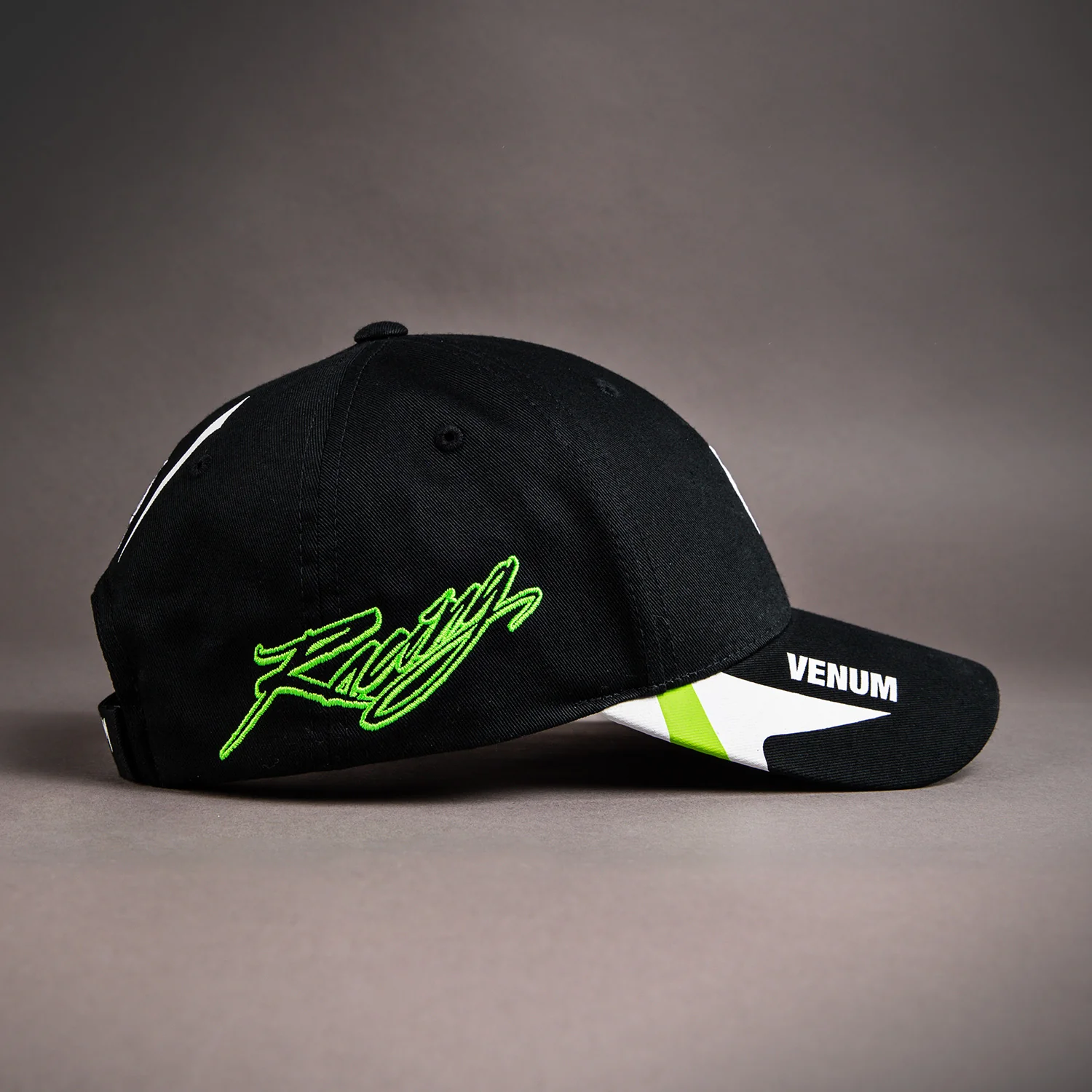 Gorra Venum x Bud Racing - Negra/Blanca/Verde lima - Image 2