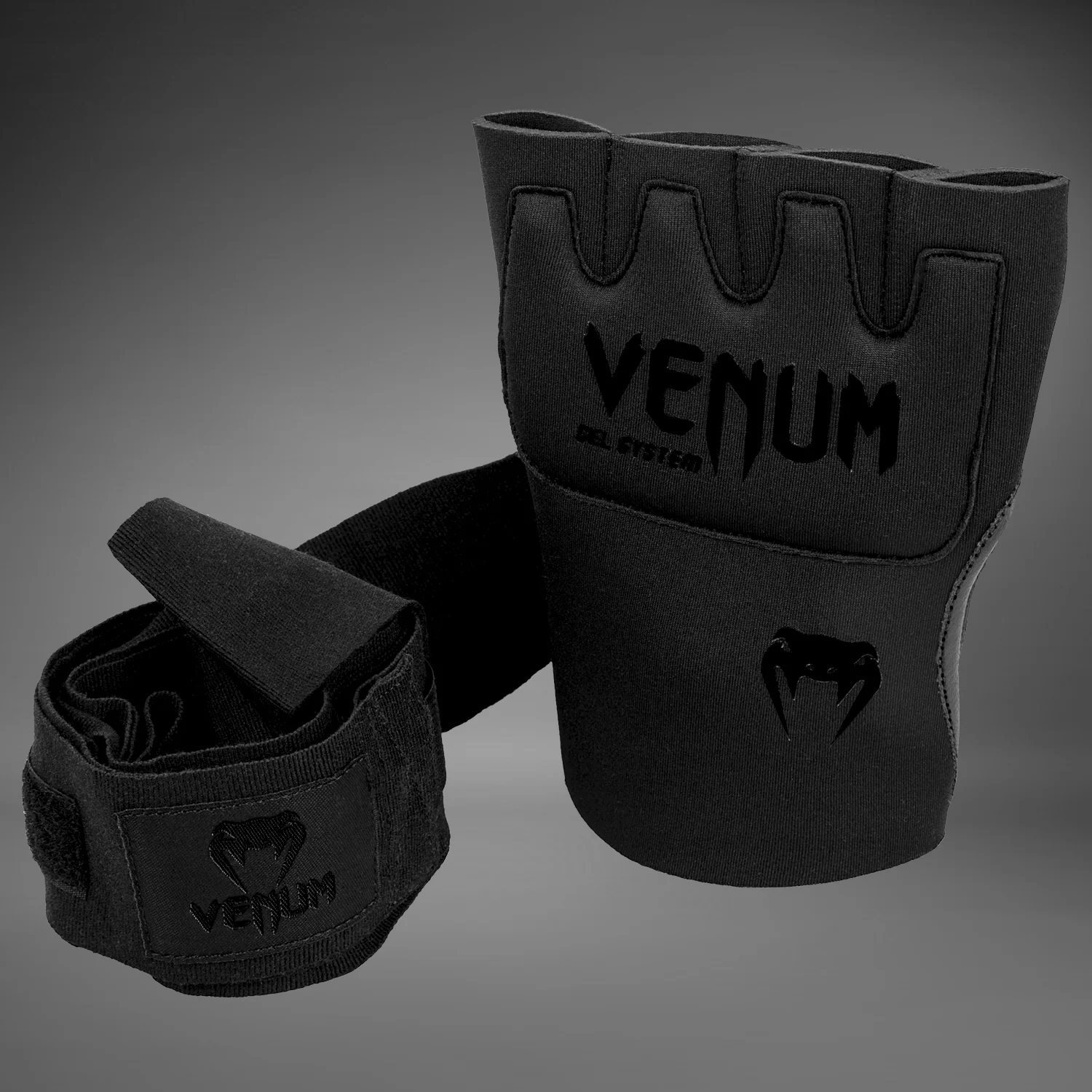 Venum Gel Kontact Guante Venda - Negro/Negro - Image 5