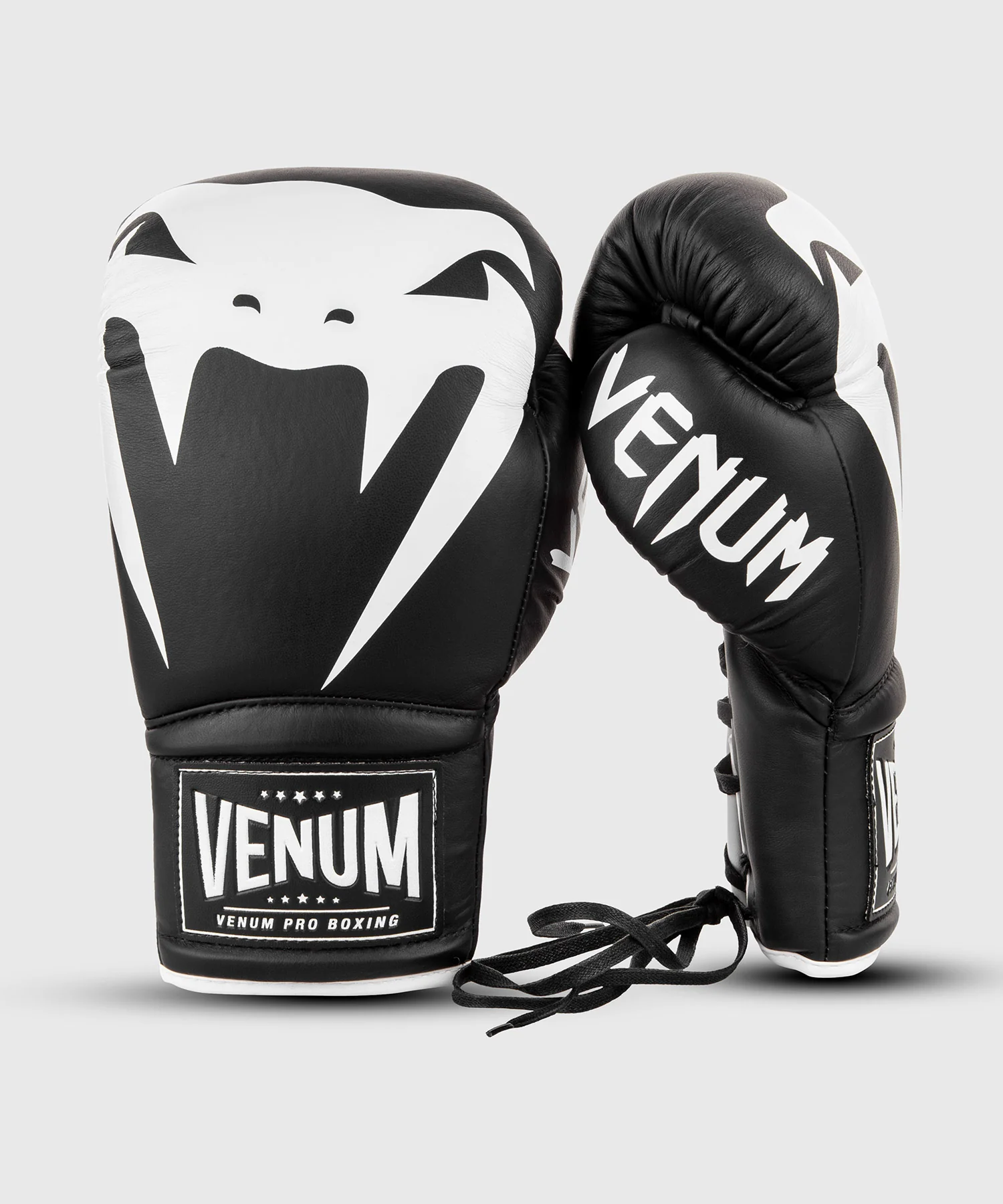 Guantes de Boxeo profesional Venum Giant 2.0  – cordones - Negro/Blanco - Image 2