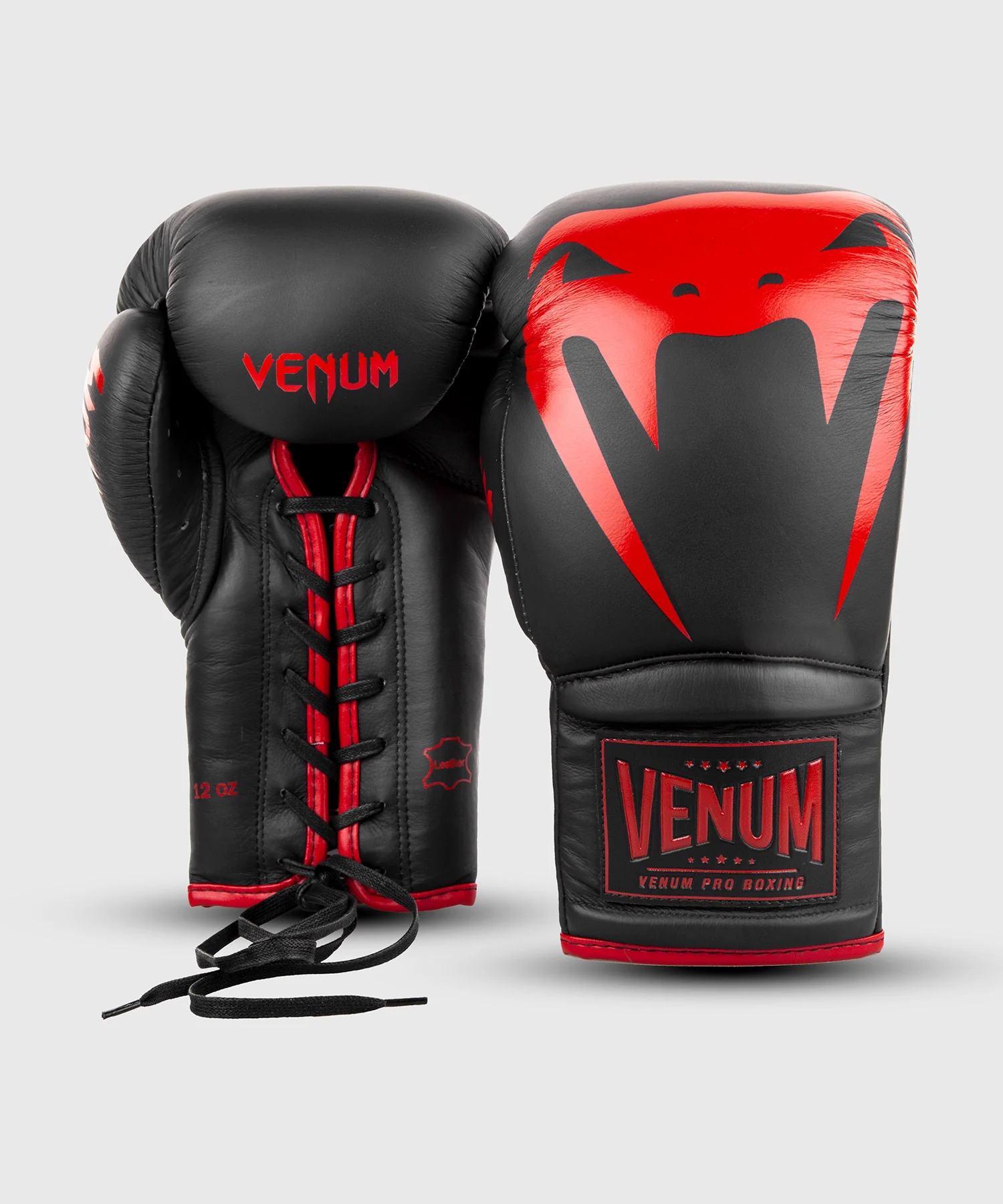 Guantes de Boxeo profesional Venum Giant 2.0  – cordones - Negro/Rojo - Image 3