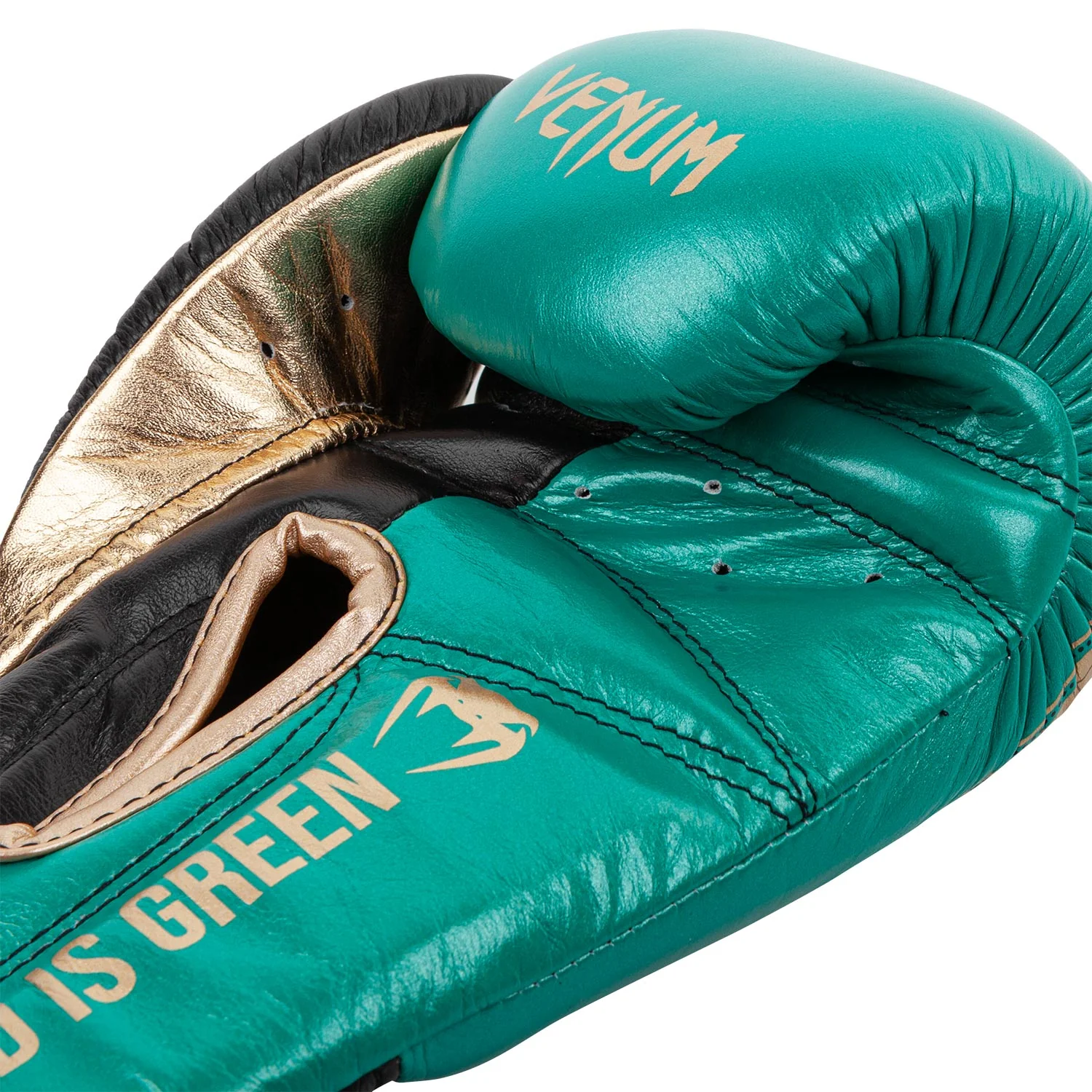 Guantes de Boxeo profesional Venum Giant 2.0 - Edición limitada WBC - Velcro - Verde metálico/Oro - Image 7