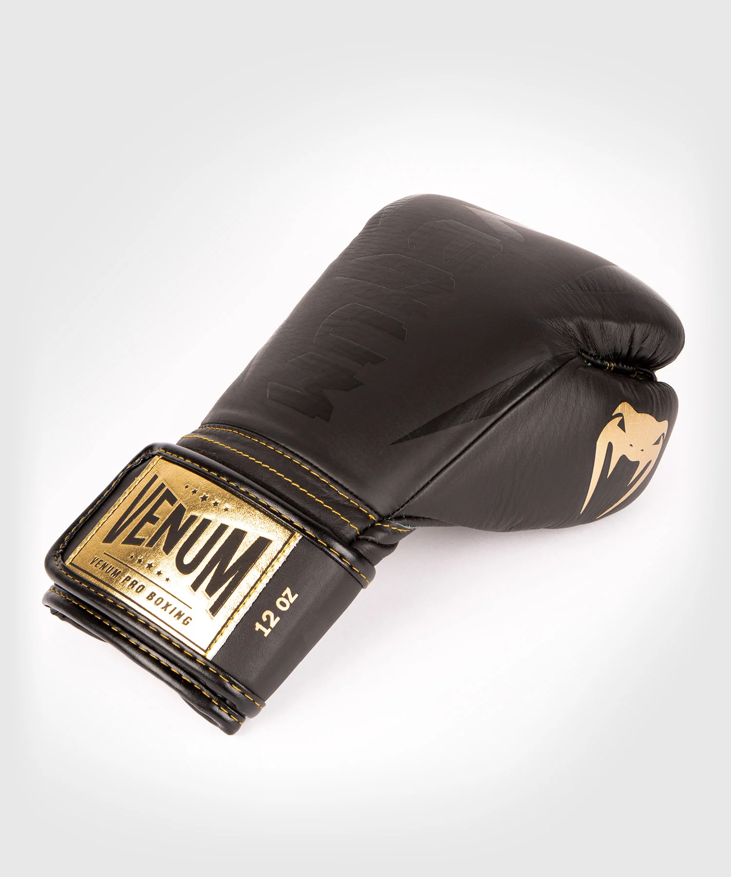 Guantes de Boxeo profesional Venum Hammer – Velcro - Negro/Negro-Oro - Image 6