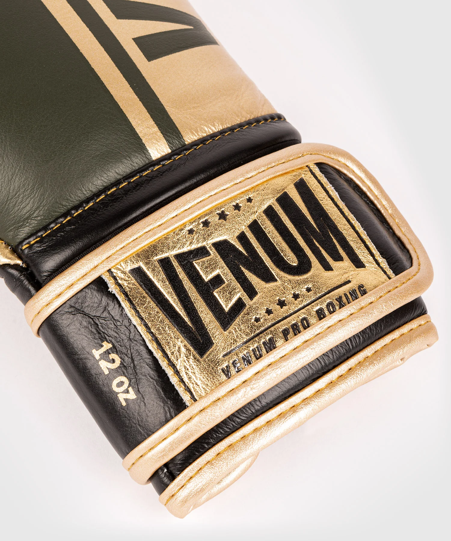 Guantes de Boxeo profesional Venum Shield – Velcro - Caqui/Oro - Image 3