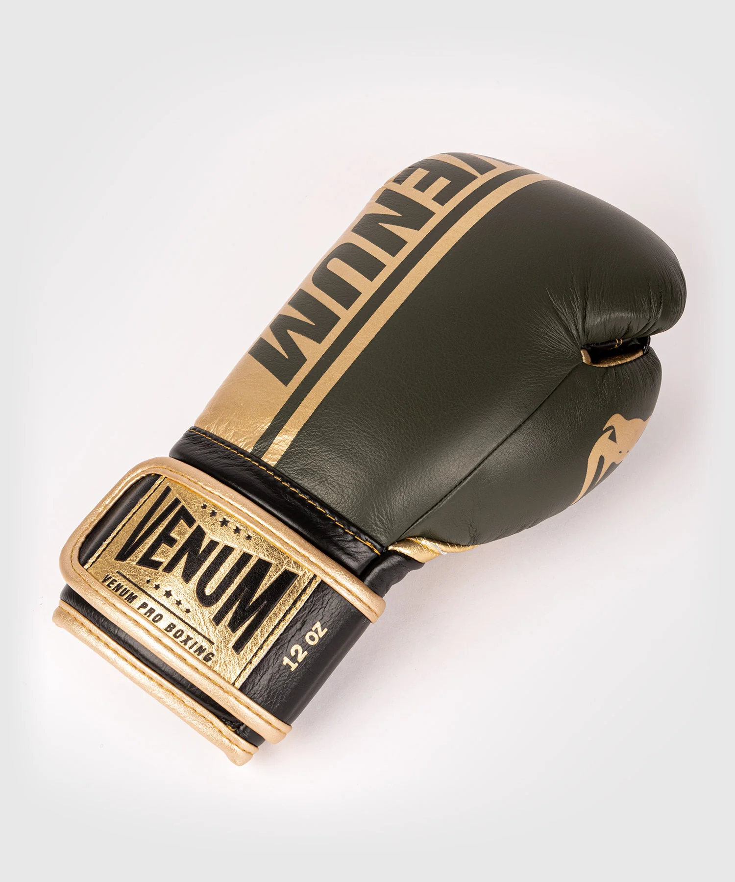 Guantes de Boxeo profesional Venum Shield – Velcro - Caqui/Oro - Image 6