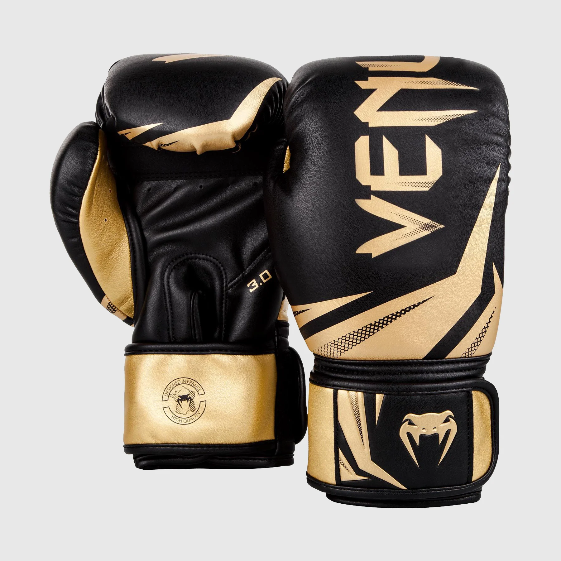 Venum Challenger 3.0 Guantes de Boxeo - Negro/Oro - Image 2