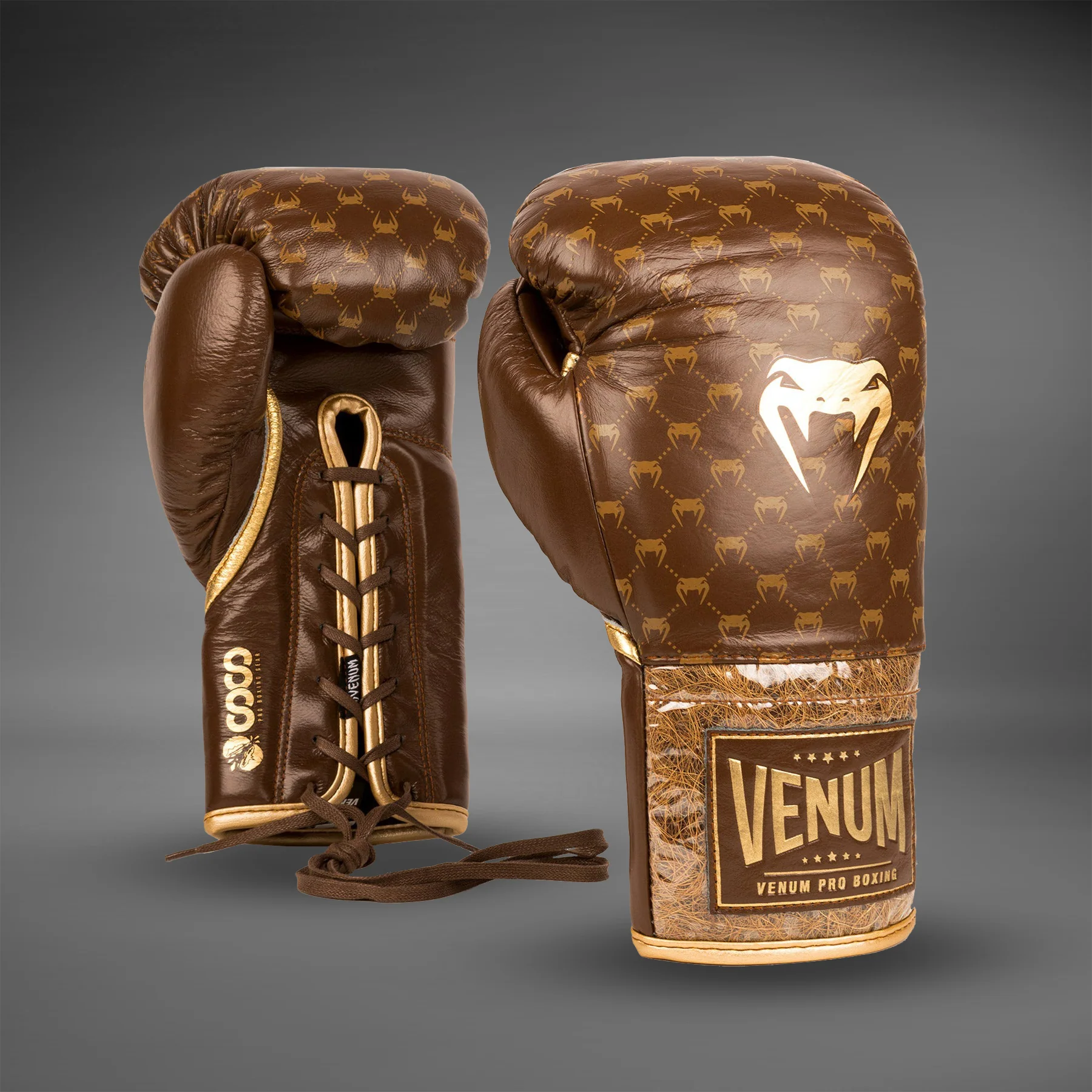 Guantes de boxeo Venum Coco Monogram Pro - Marrón grisáceo