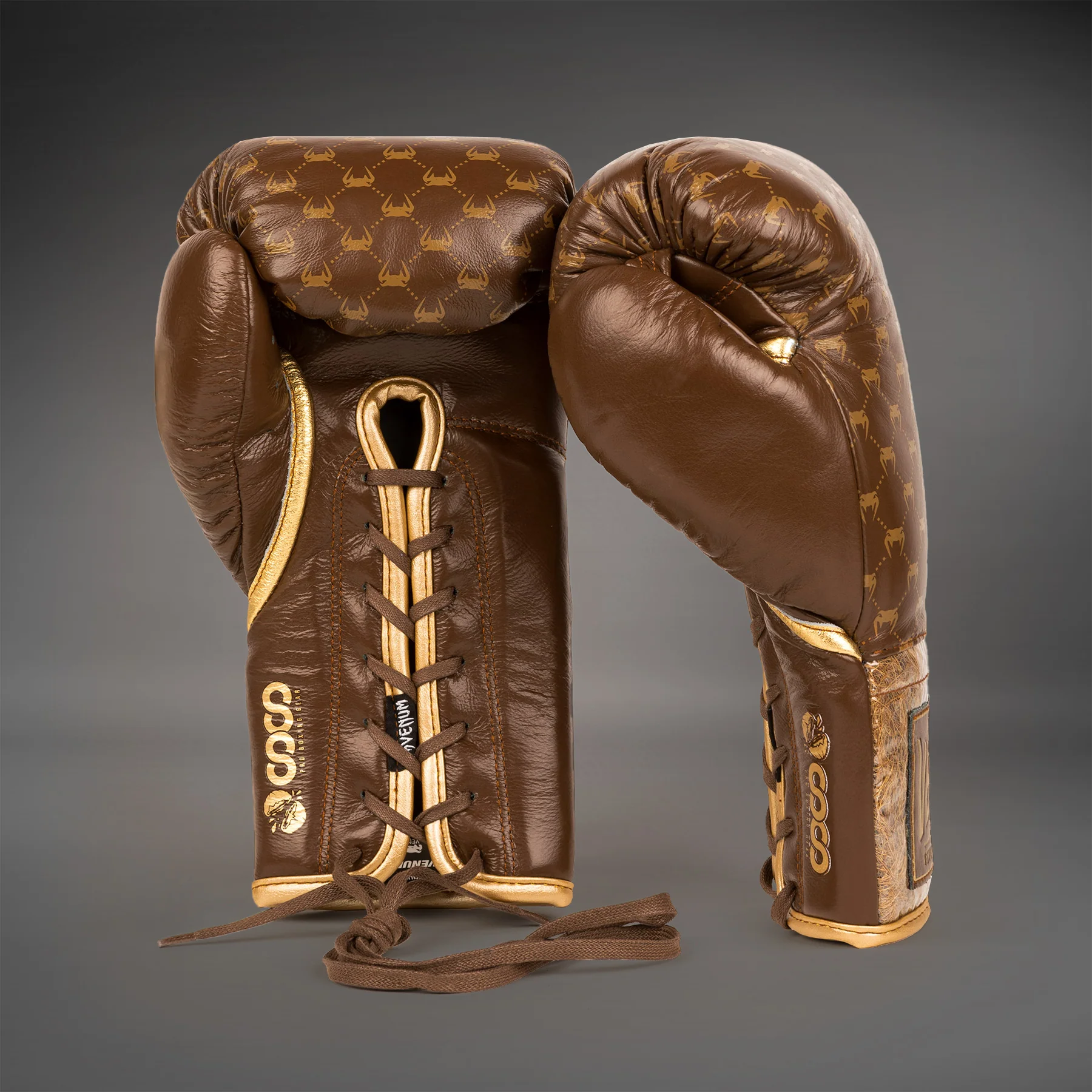Guantes de boxeo Venum Coco Monogram Pro - Marrón grisáceo - Image 3