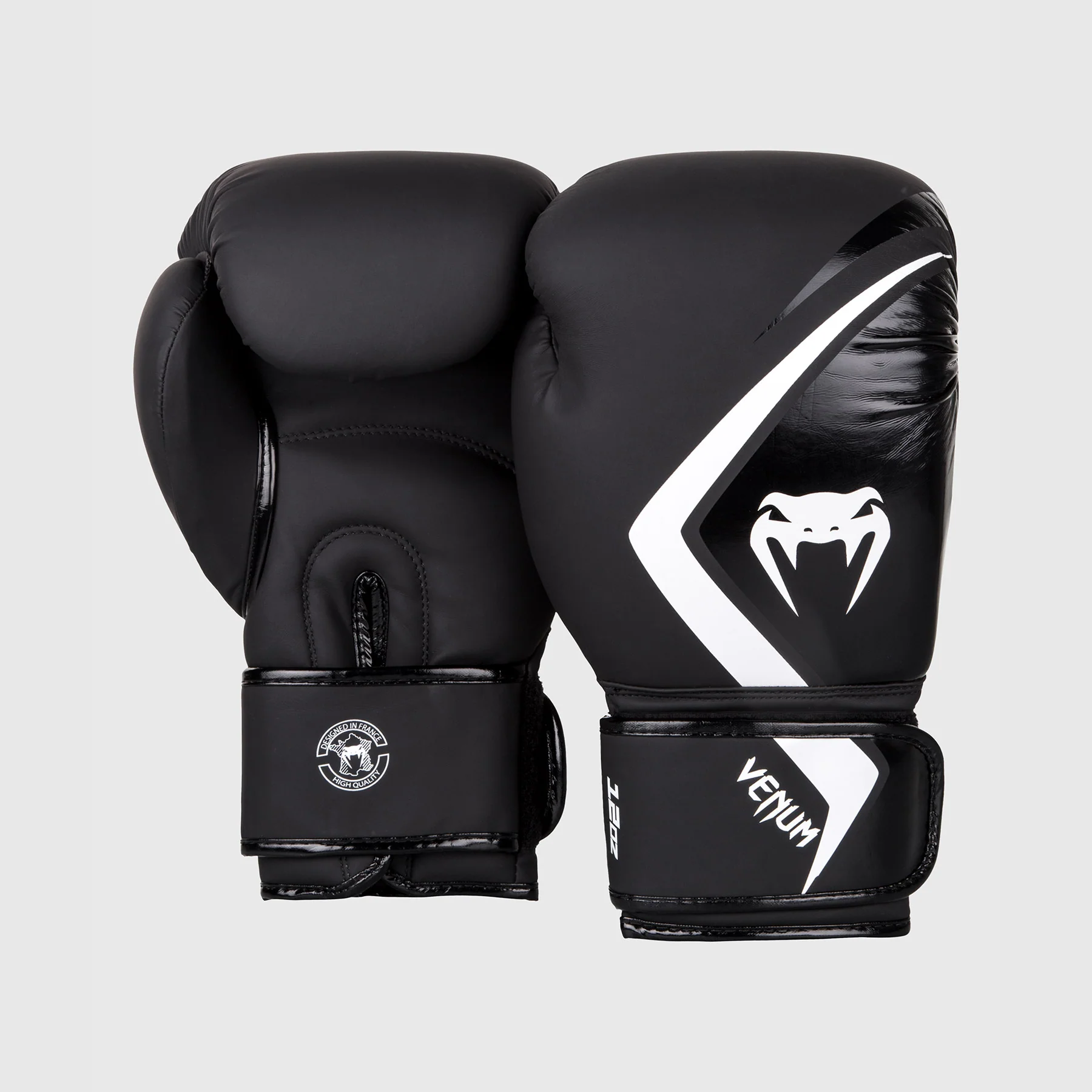 Guantes de Boxeo Venum Contender 2.0 – Negro/Gris-Blanco - Image 2