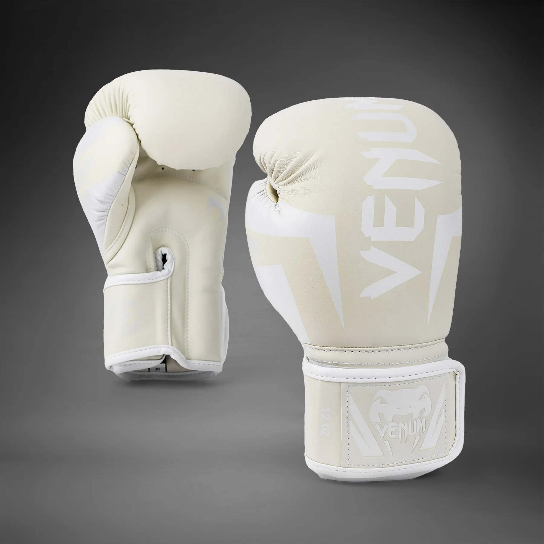 Guantes de Boxeo Venum Elite - Blanco/Marfil