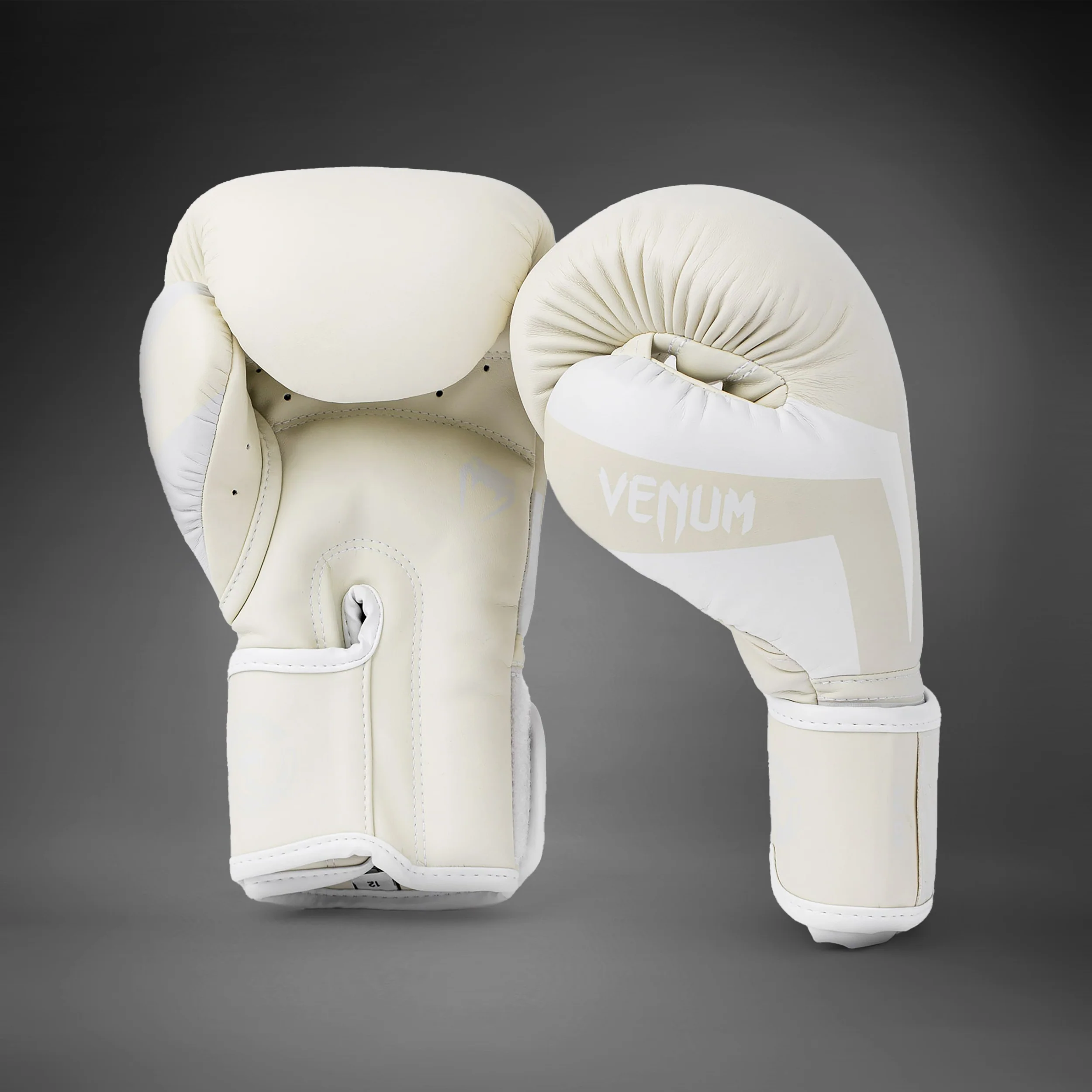 Guantes de Boxeo Venum Elite - Blanco/Marfil - Image 2