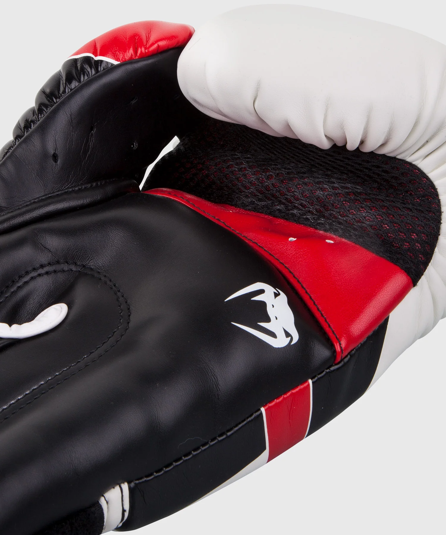 Guantes de boxeo Venum Elite - Blanco/Negro/Rojo - Image 4