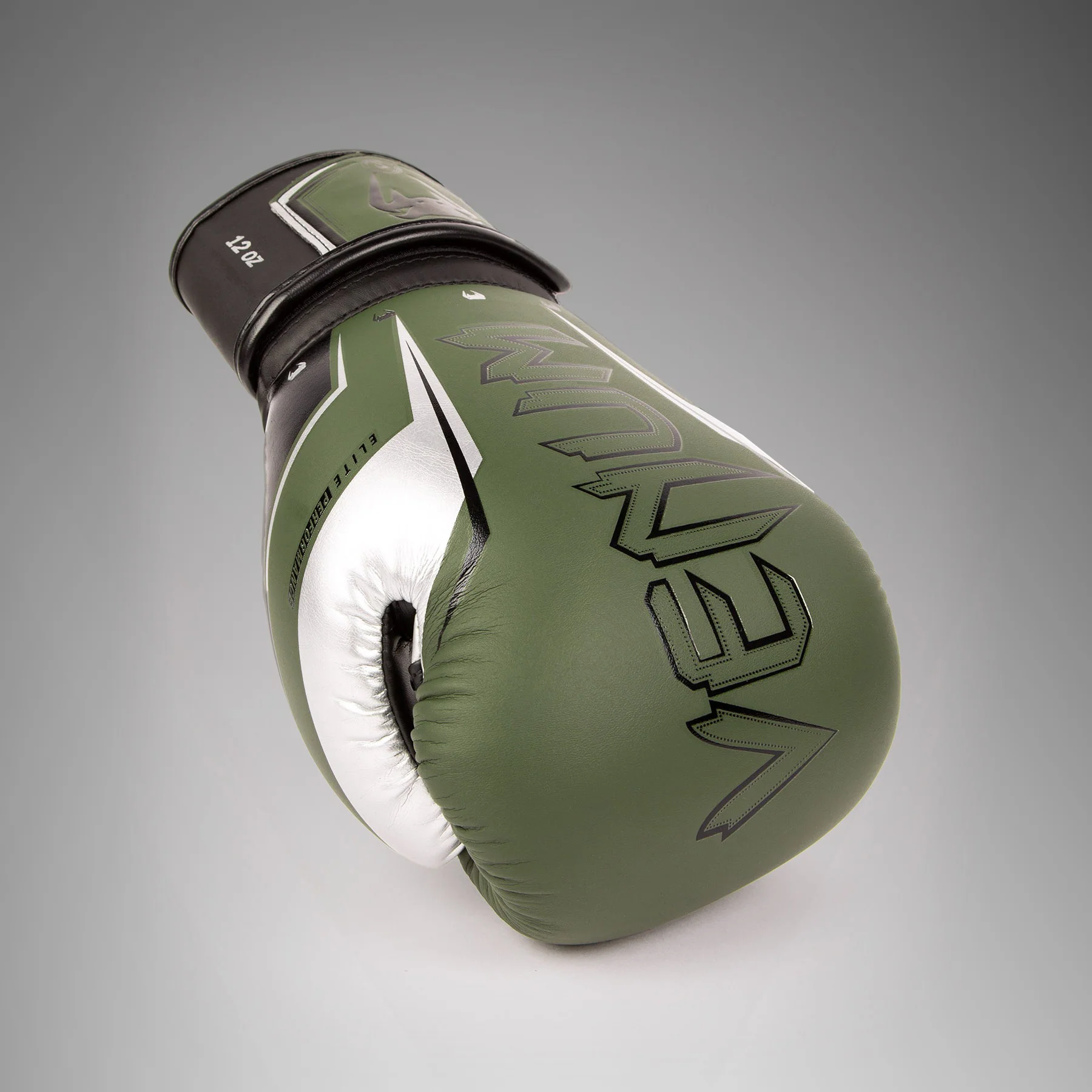 Guantes de boxeo Venum Elite Evo - Caqui/Plateado - Image 4