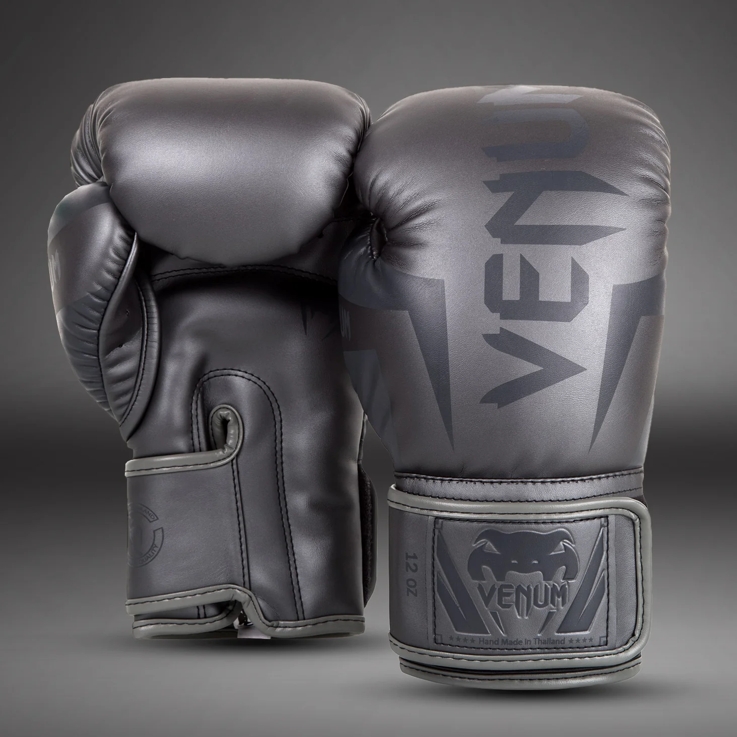 Guantes de Boxeo Venum Elite - Gris/Gris - Image 2