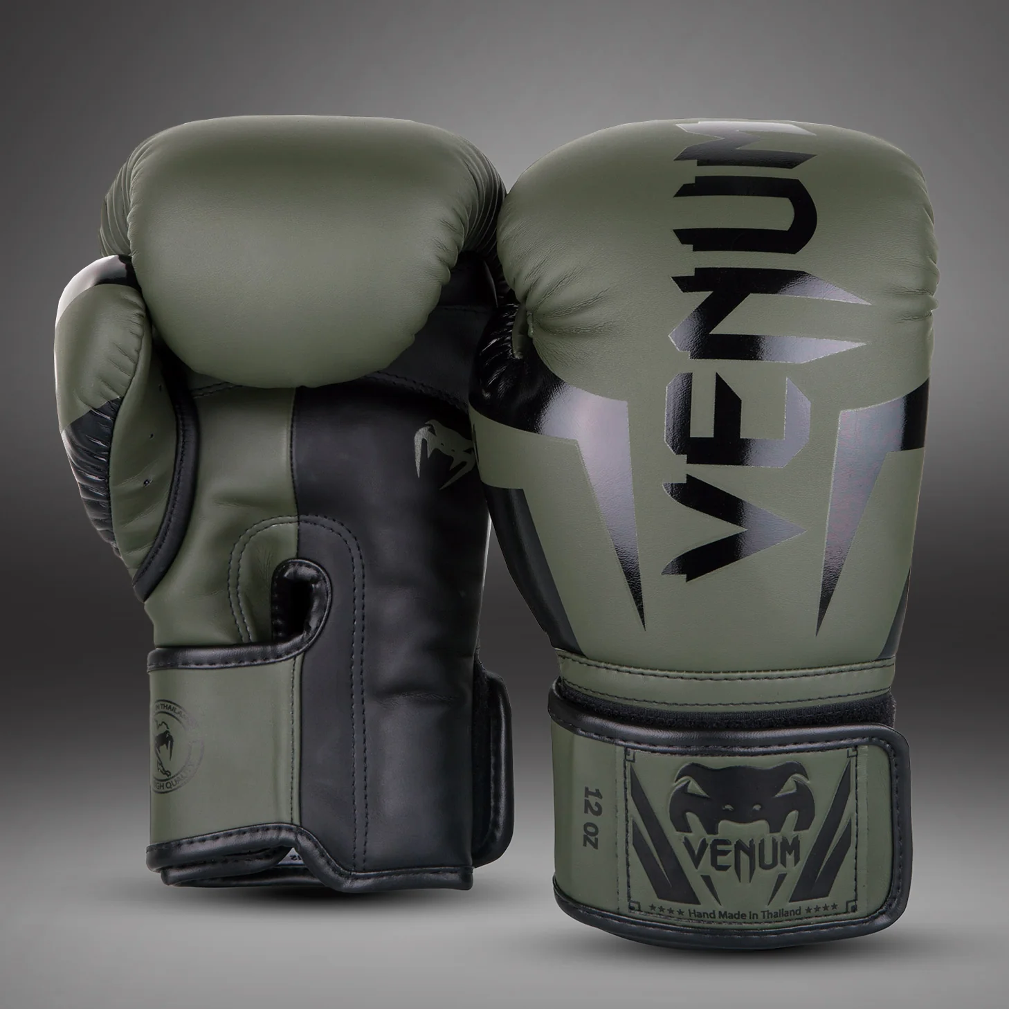 Guantes de Boxeo Venum Elite - Kaki/Negro - Image 2