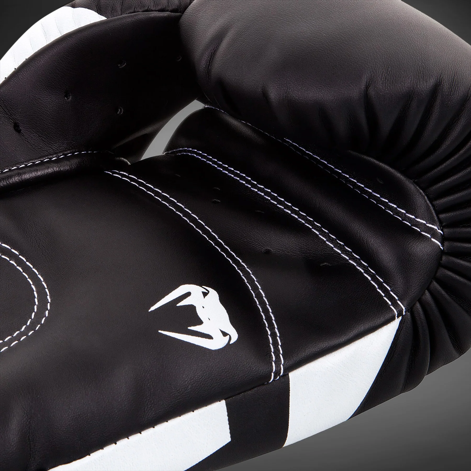 Guantes de Boxeo Venum Elite - Negro/Blanco - Image 3
