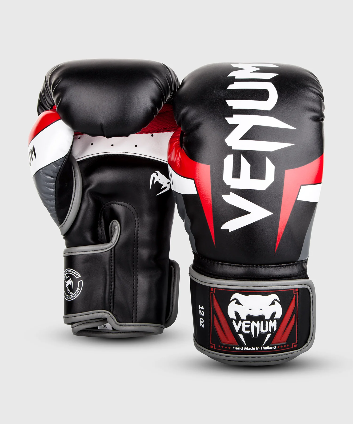 Guantes de Boxeo Venum Elite - Negro/Rojo/Blanco - Image 2