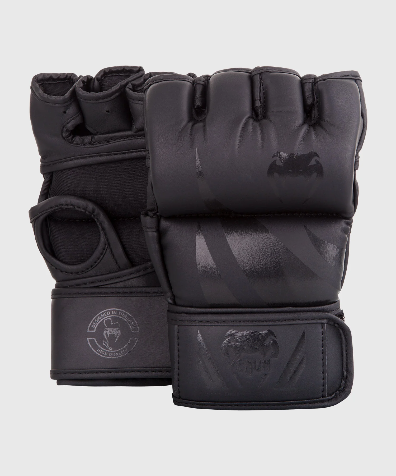 Guantes MMA Venum Challenger - Sin Pulgar - Negro/Negro