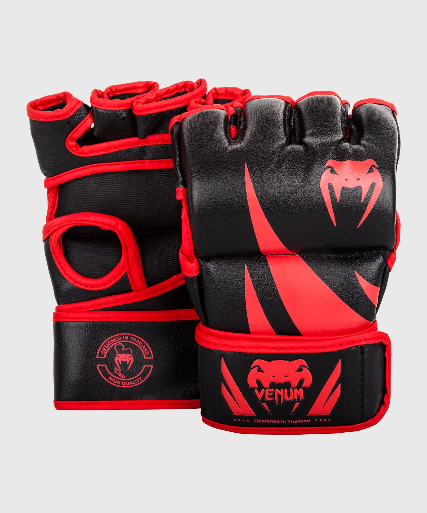 Guantes MMA Venum Challenger - Sin Pulgar - Negro/Rojo - Image 6