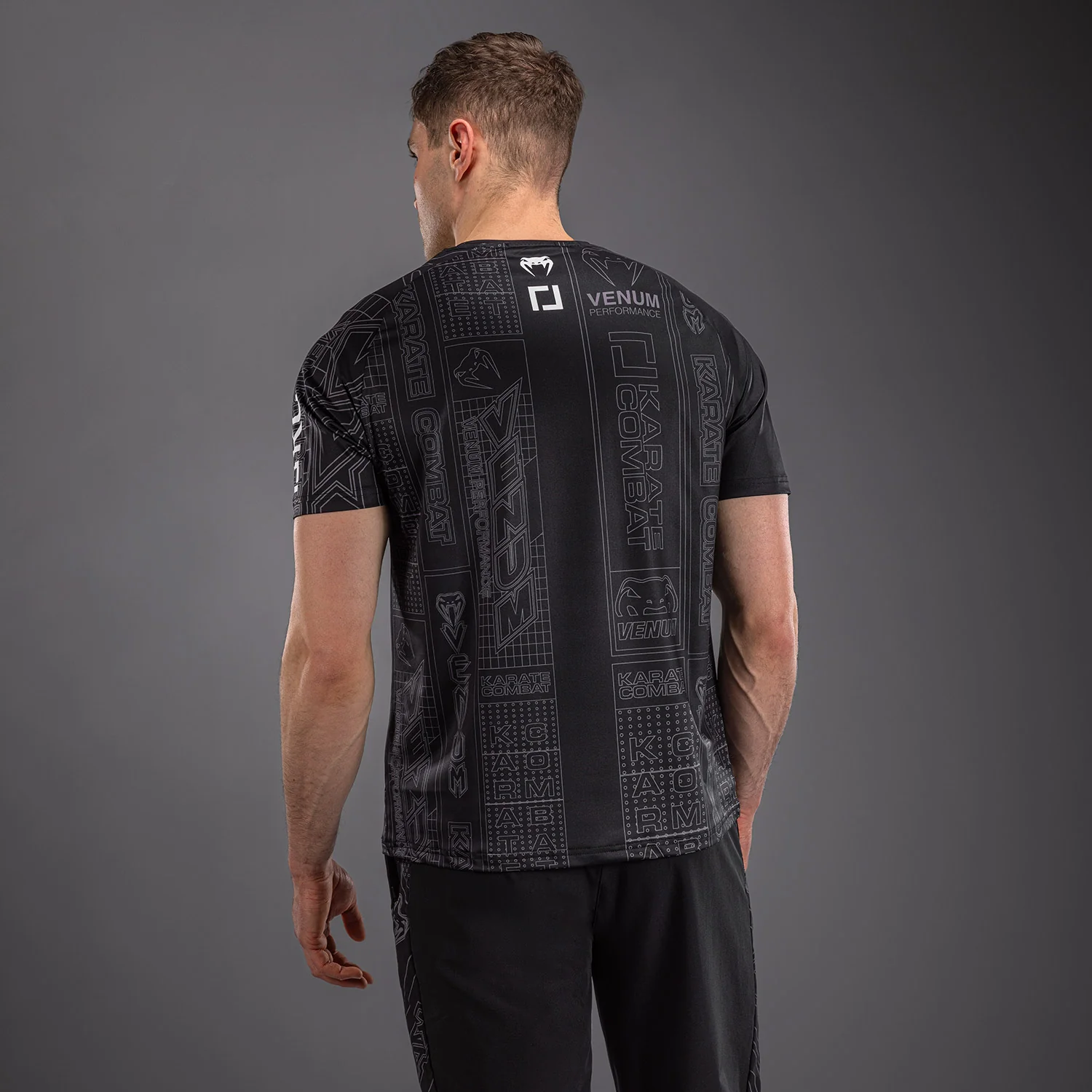 Karate Combat by Venum Camiseta Dry Tech – Negro/Gris - Image 4