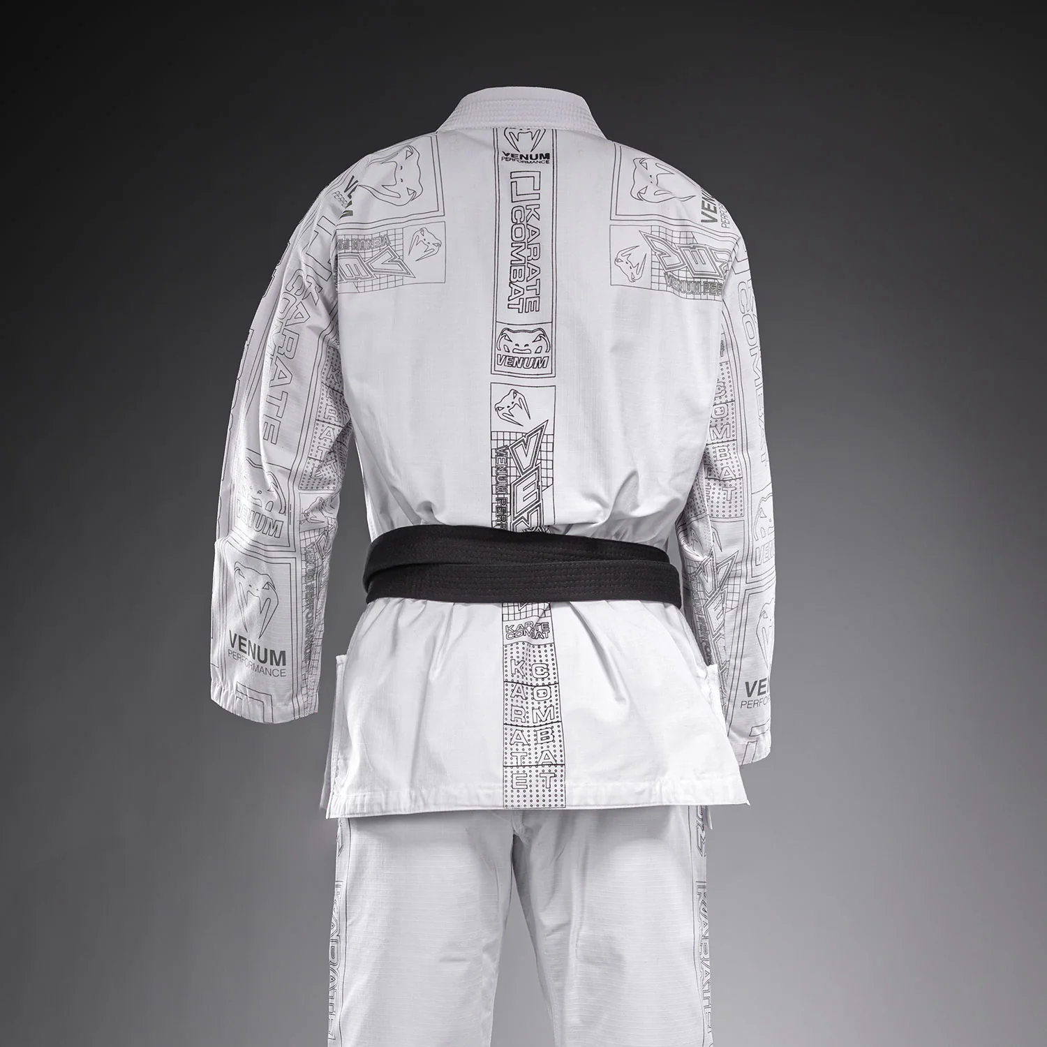 Karate Combat by Venum Kimono de BJJ – Blanco/Gris - Image 4