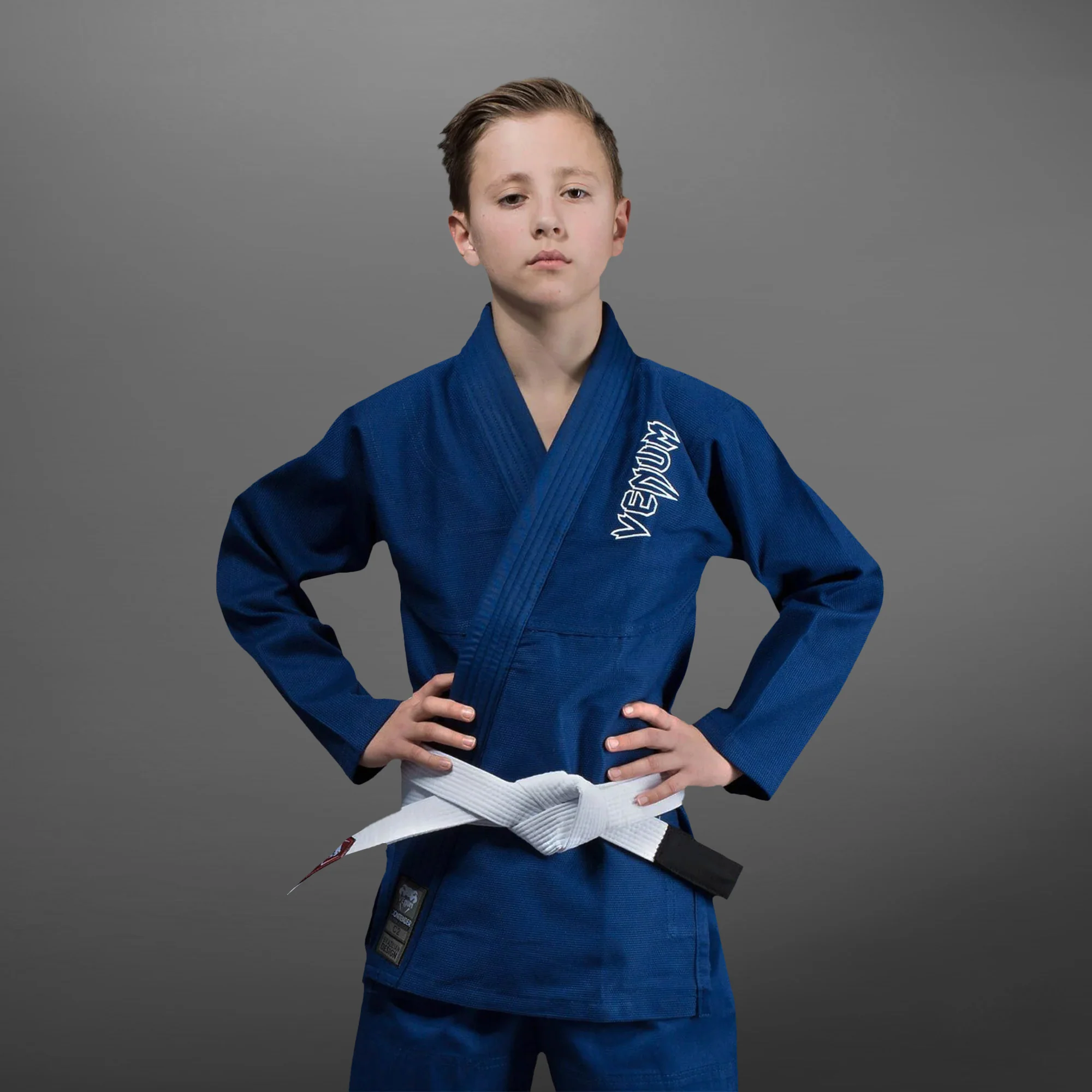 Venum Contender Kids Kimono BJJ (Cinturón blanco incluido) - Azul