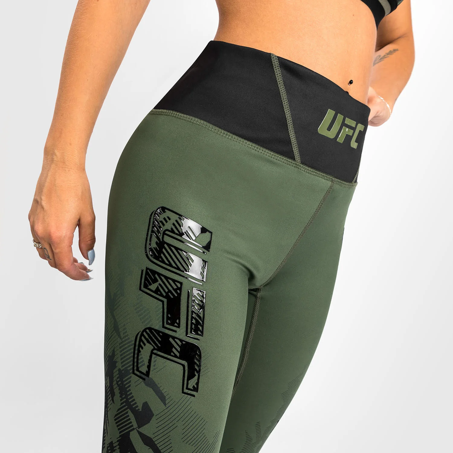 Leggings Para Mujer UFC Venum Authentic Fight Week Performance - Caqui - Image 4