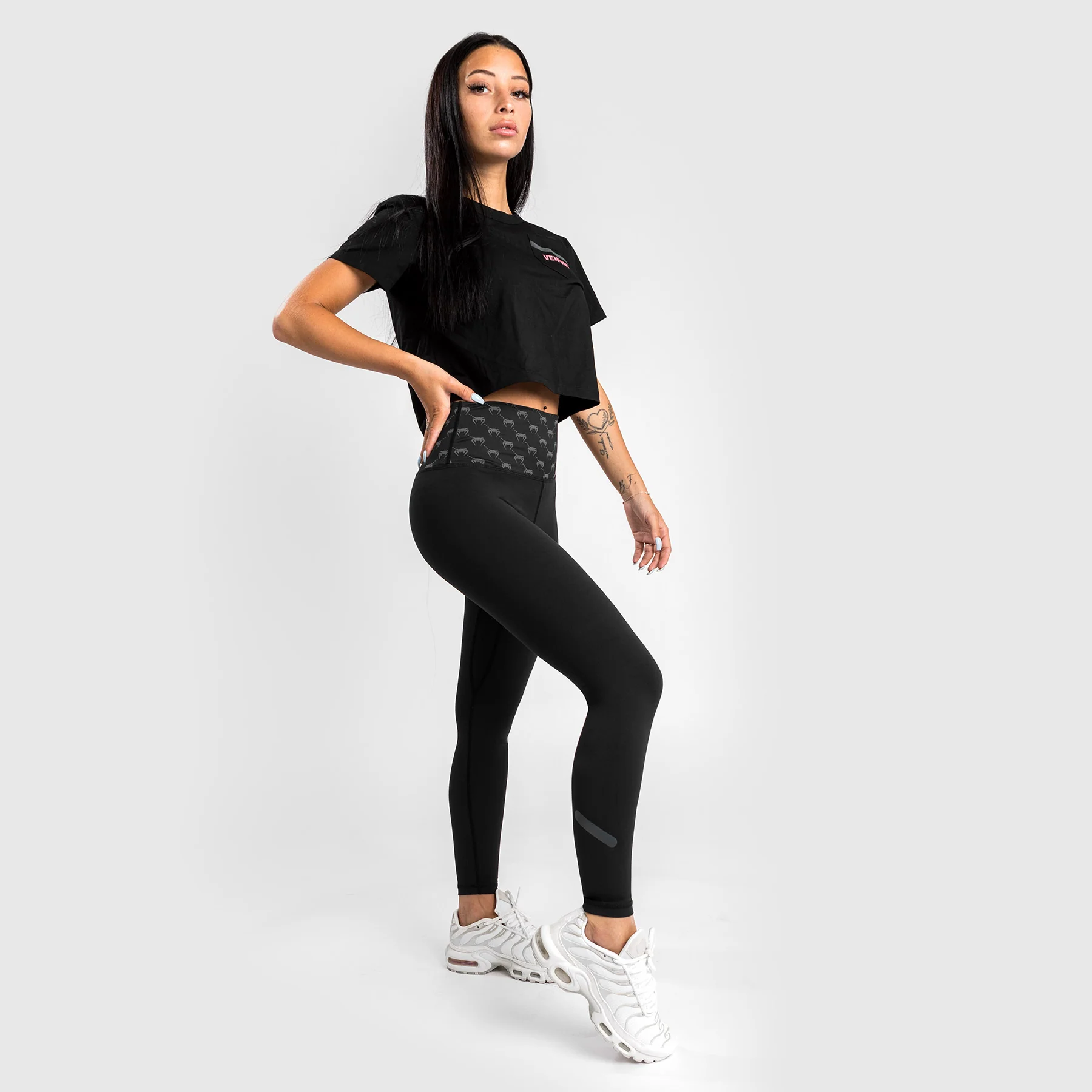Leggings Venum Monogram 7/8 – Negro//Oro Rosa - Image 4