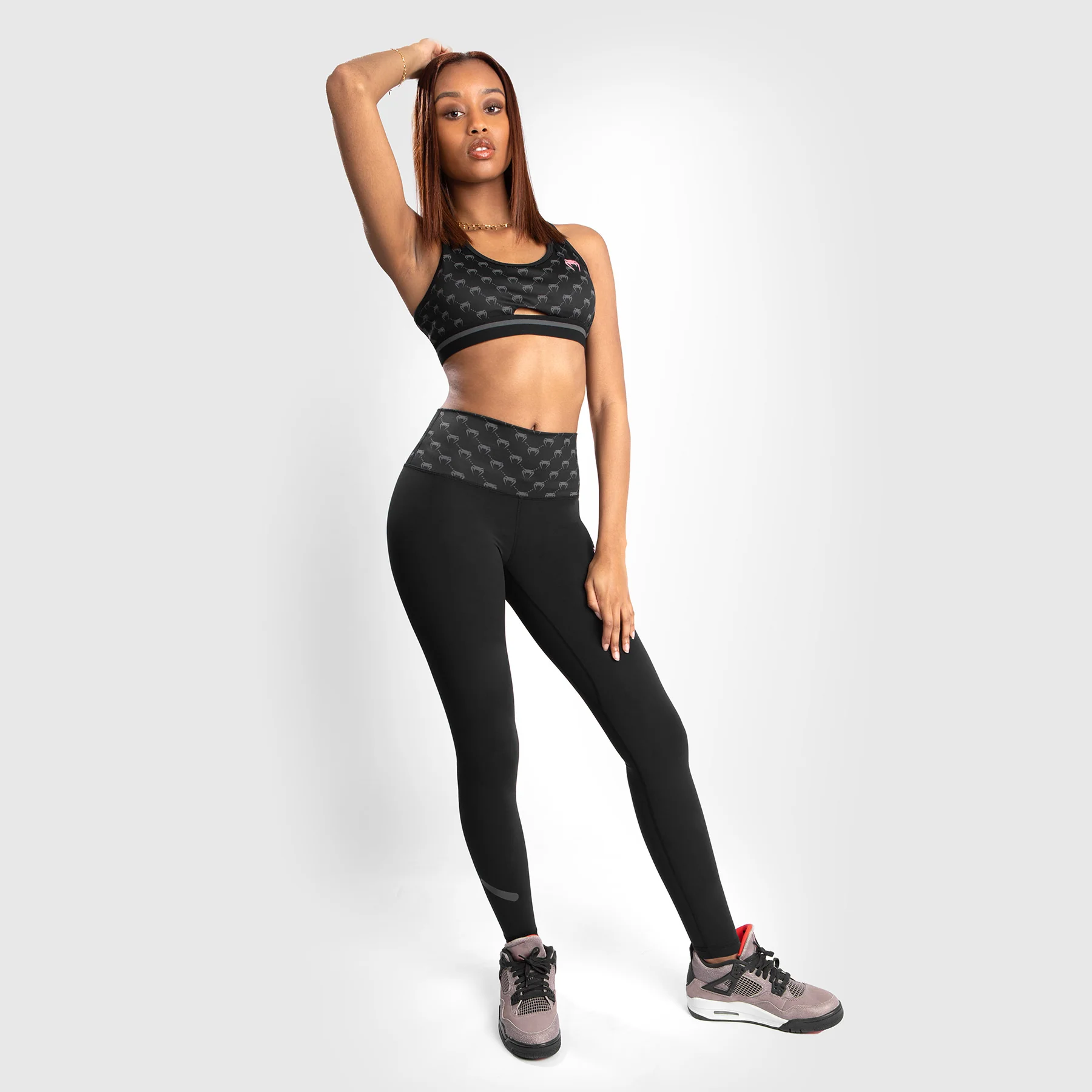 Leggings Venum Monogram – Negro//Oro Rosa - Image 2