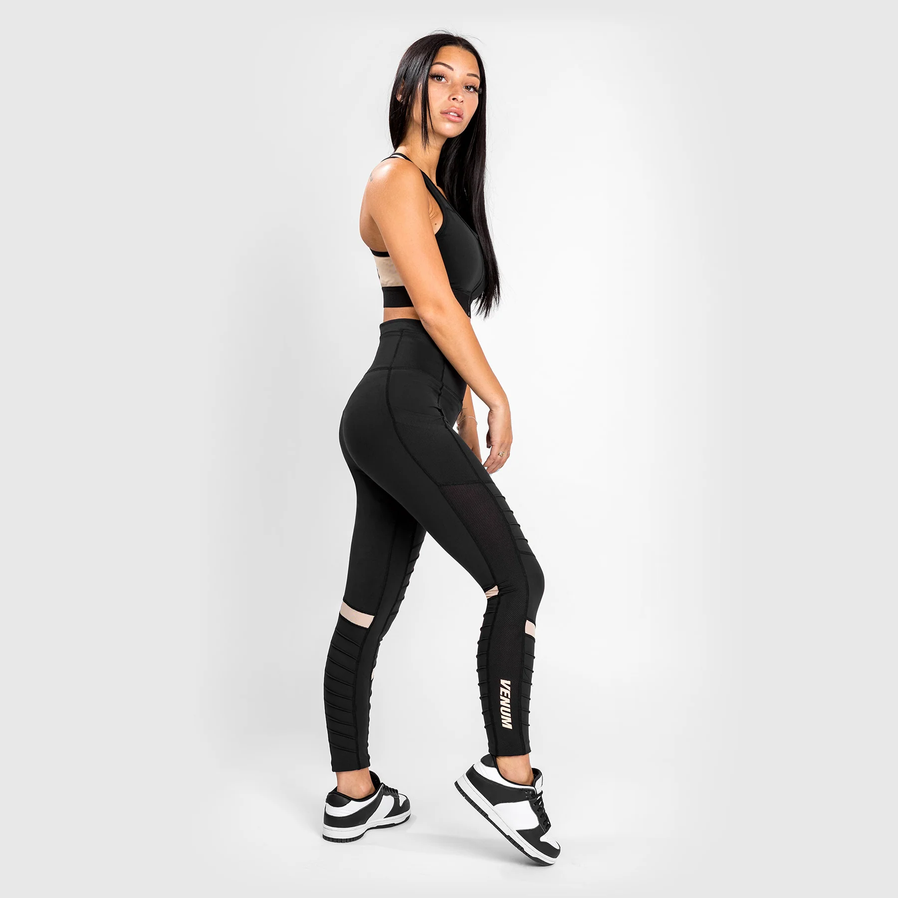 Leggings Venum Moto 7/8 - Negro/Arena